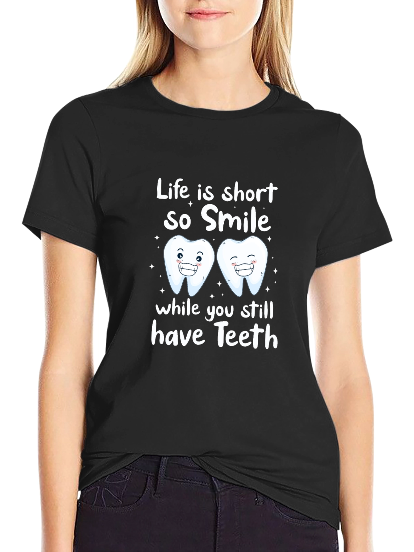 Life is Short Smile Teeth T-Shirt
