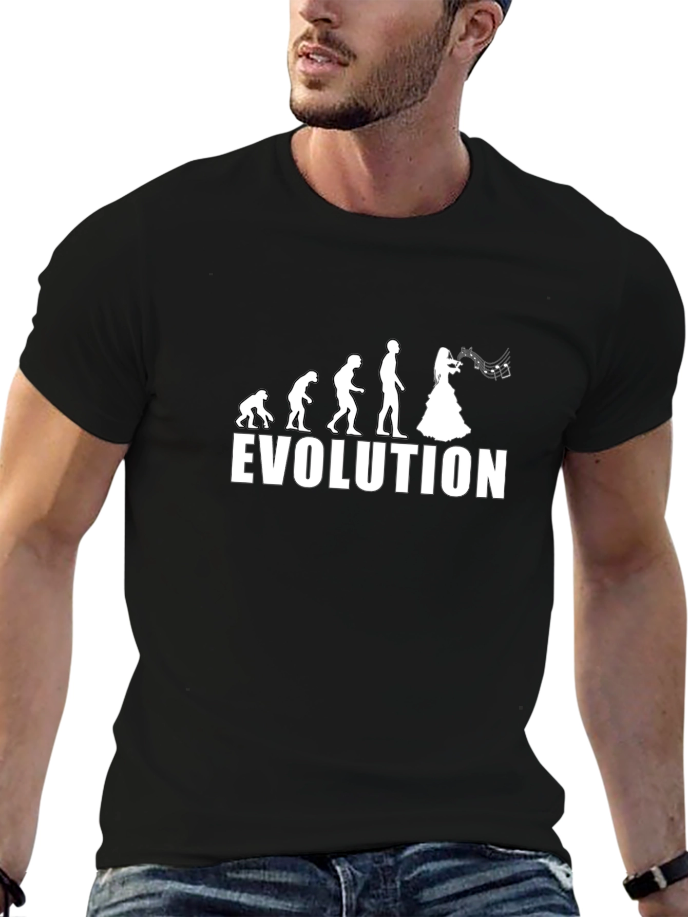 Evolution of Music T-Shirt - Black Cotton Tee