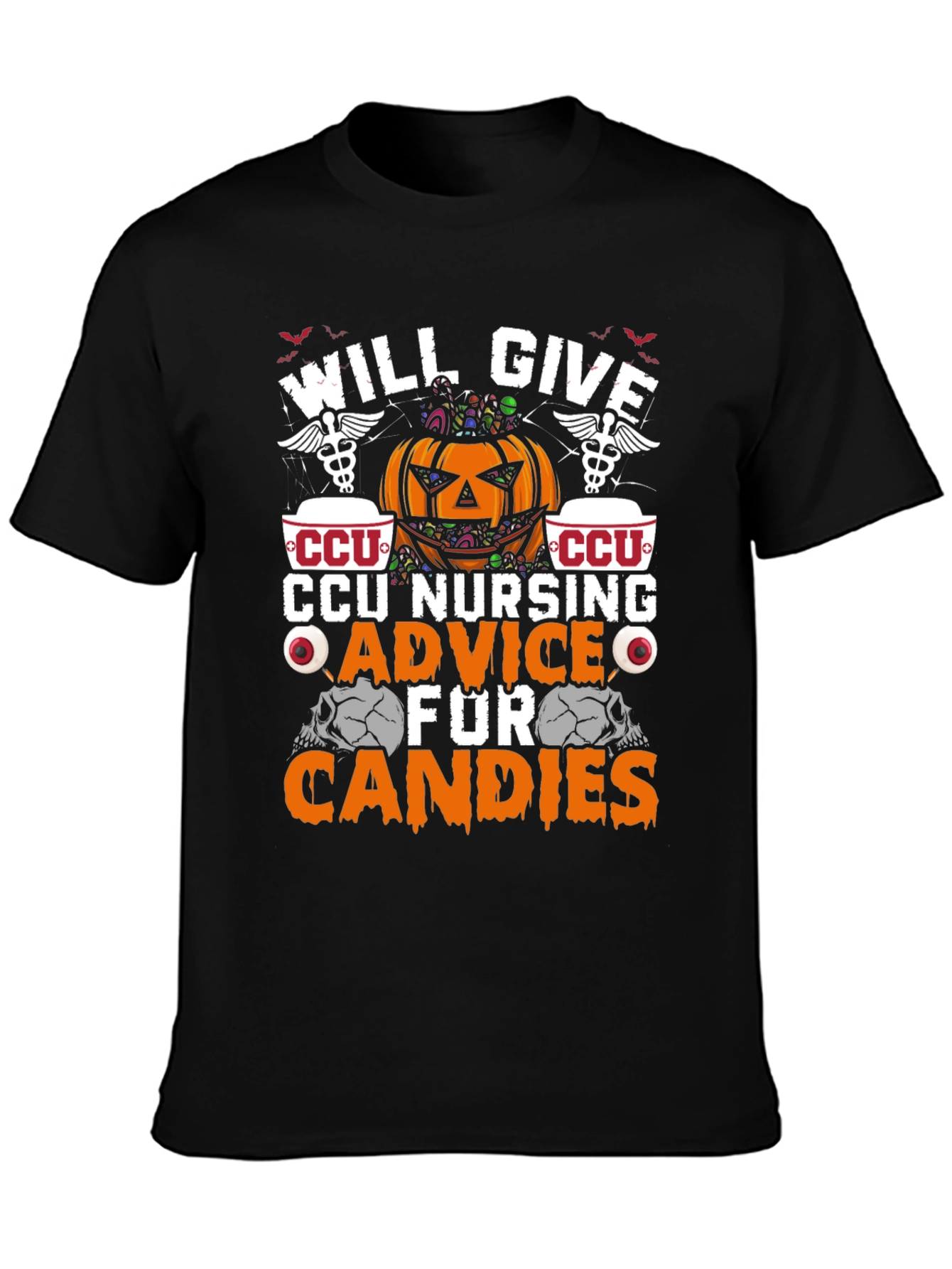 CCU Nursing Halloween T-Shirt - Advice for Candies