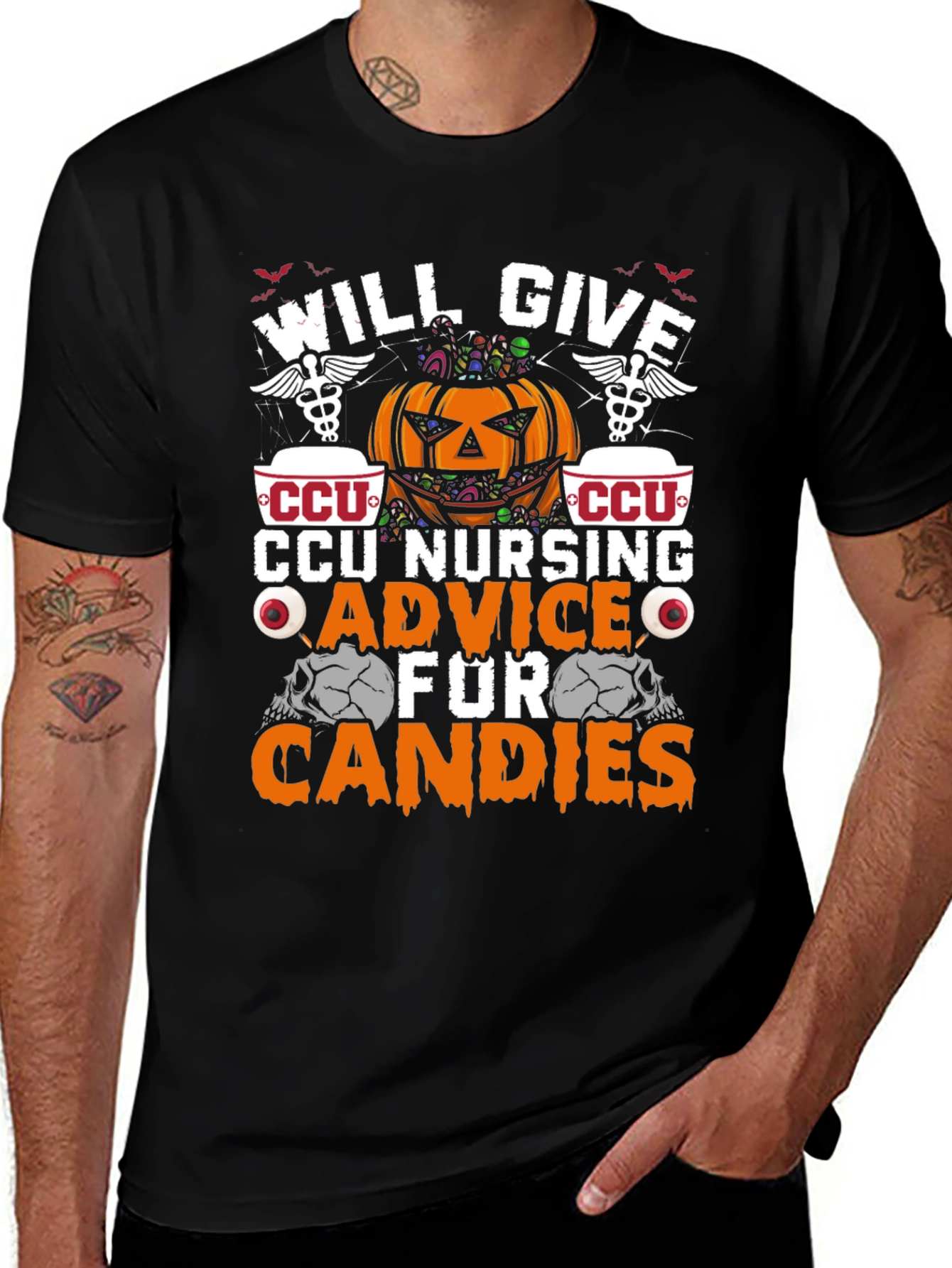 CCU Nursing Halloween T-Shirt - Advice for Candies