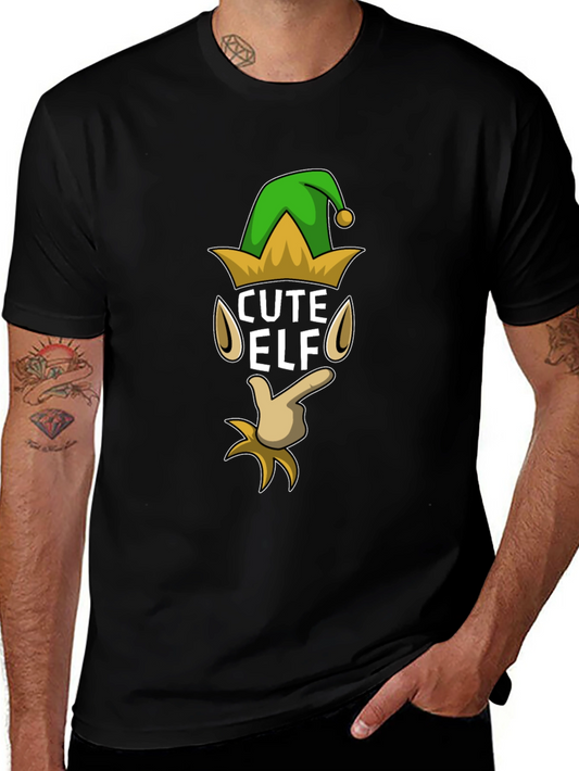 Cute Elf Graphic T-Shirt - Holiday Festive Fun