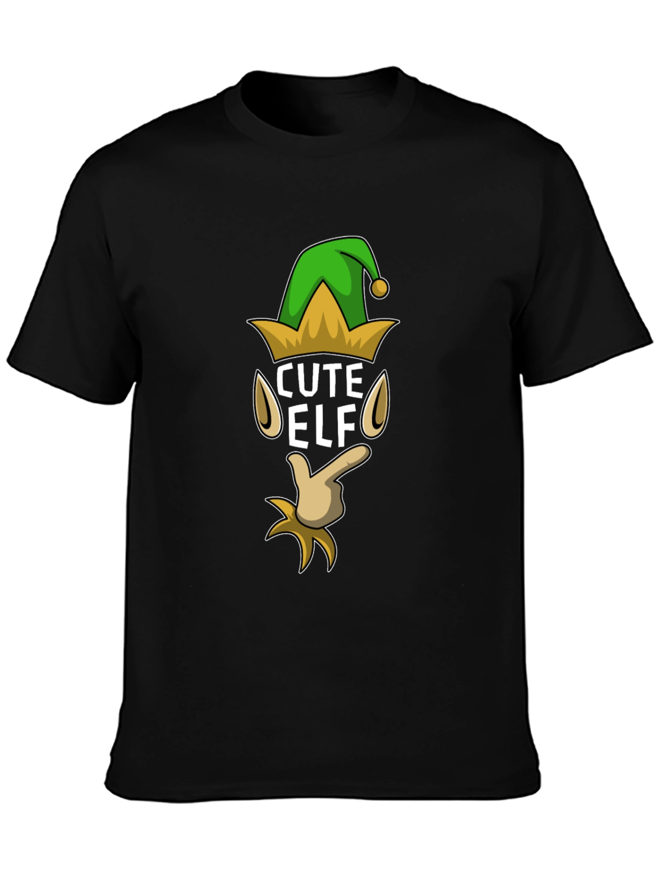 Cute Elf Graphic T-Shirt - Holiday Festive Fun