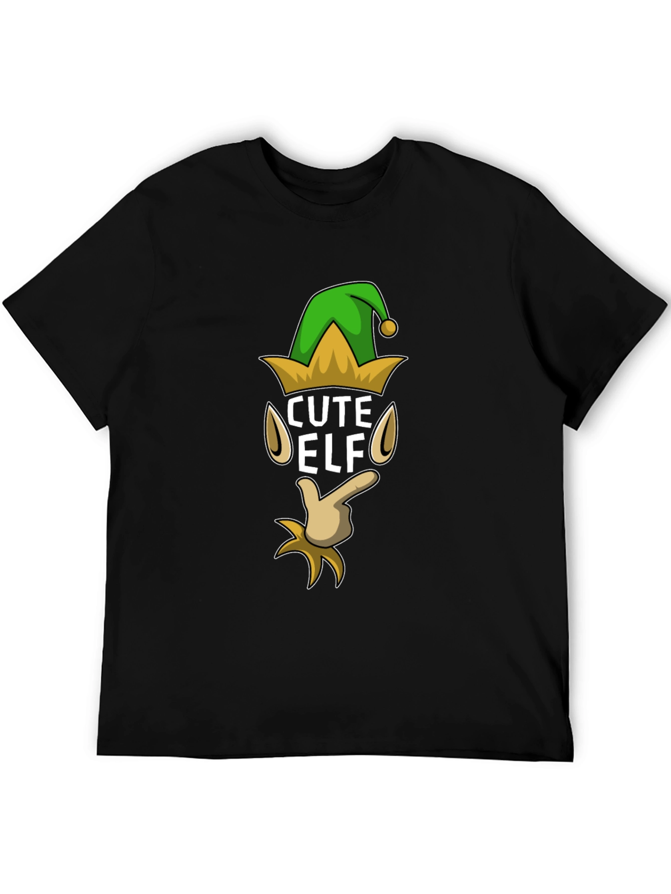 Cute Elf Graphic T-Shirt - Holiday Festive Fun