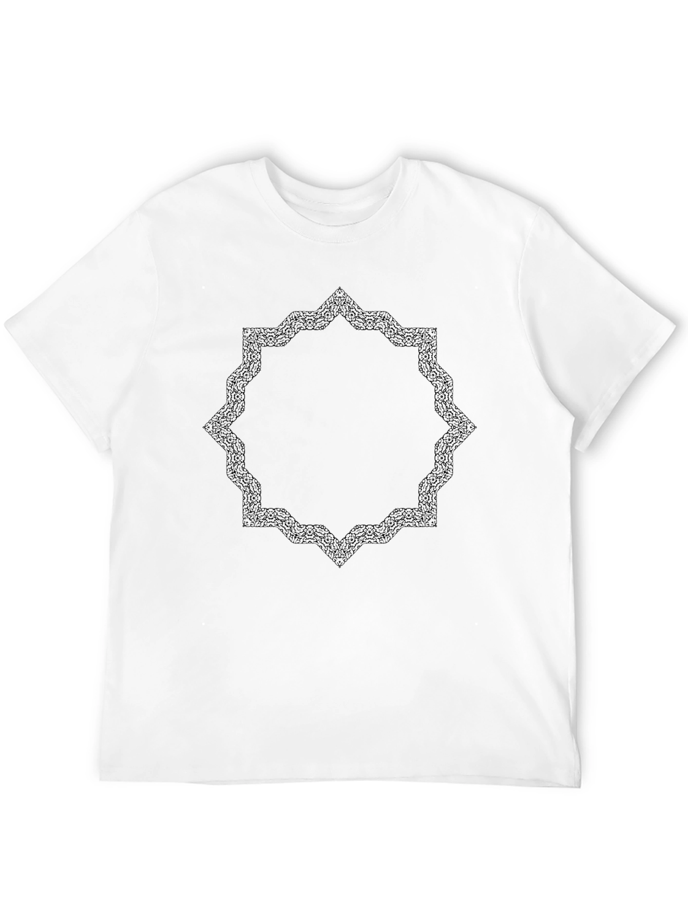 Geometric Print Black T-Shirt