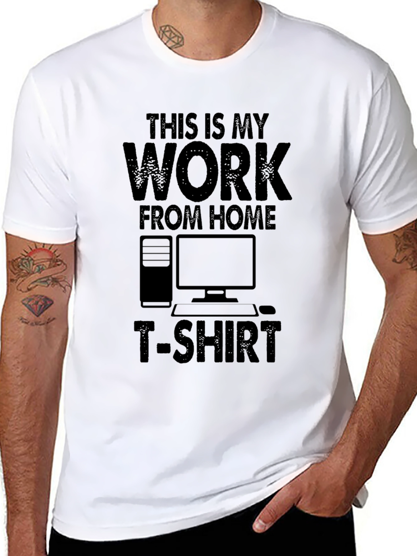 Work From Home T-Shirt - Funny Black Tee