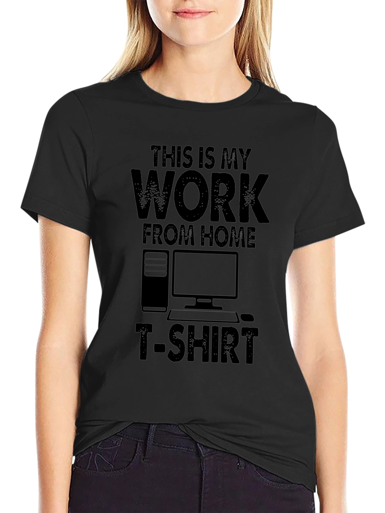 Work From Home T-Shirt - Funny Black Tee