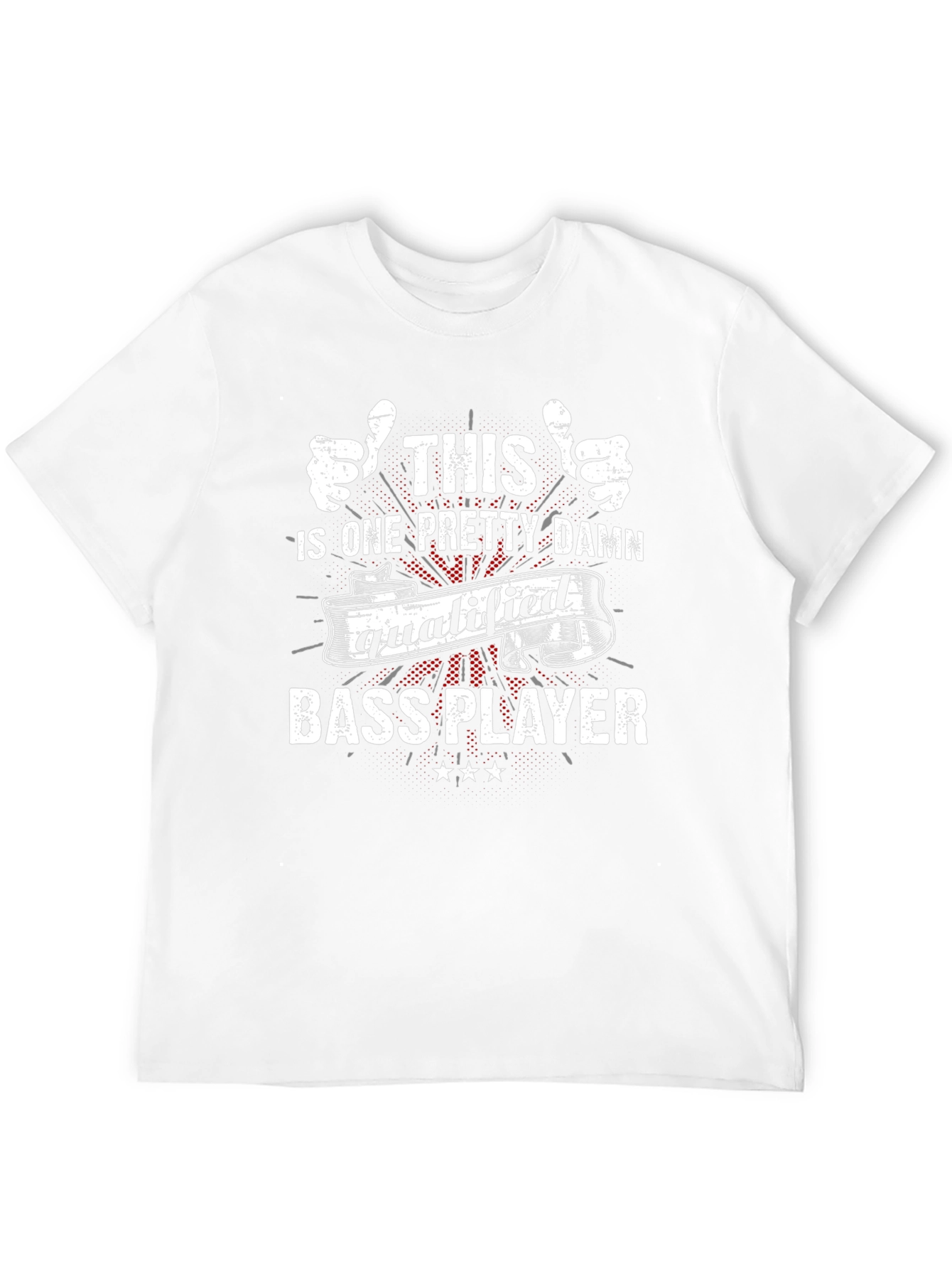 Qualified Bass Player Graphic T-Shirt - Black