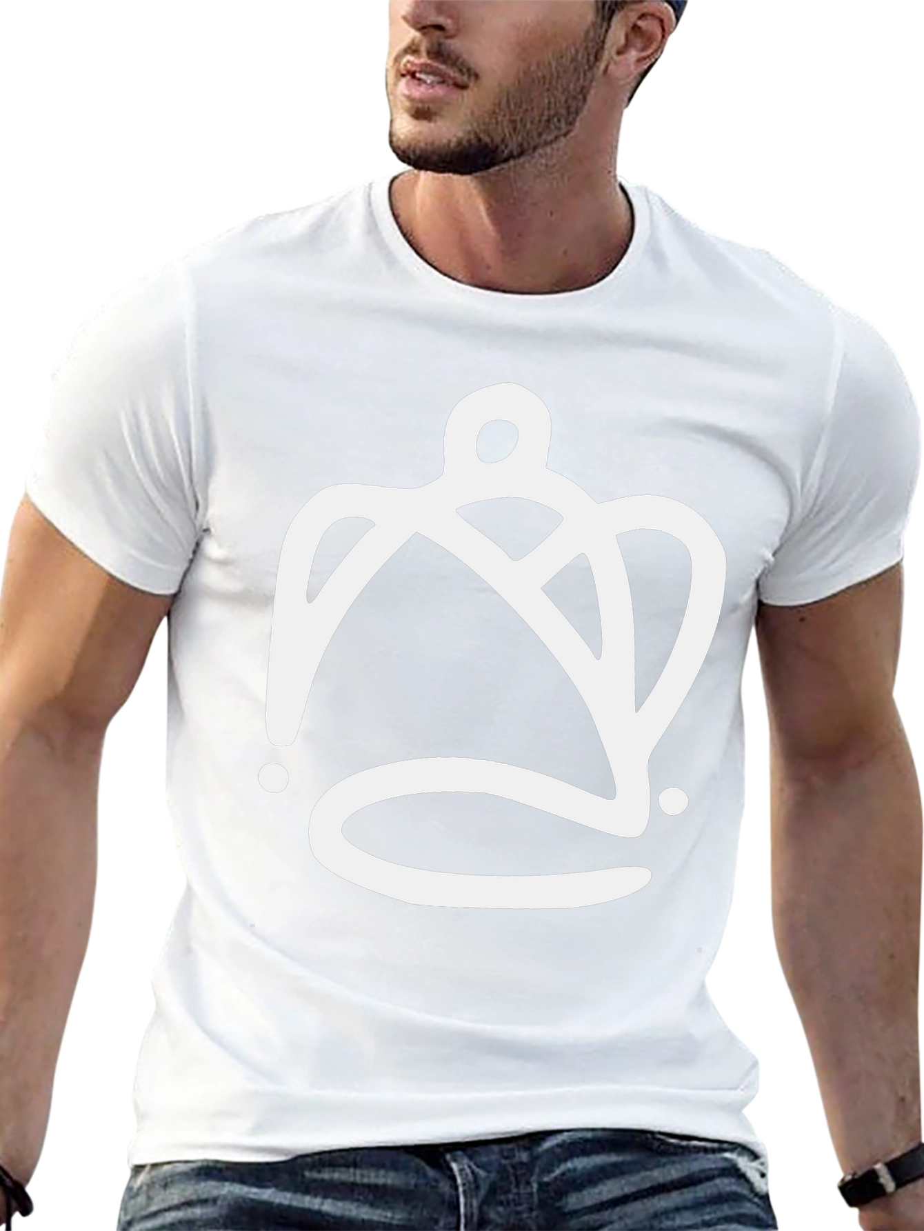 Abstract Crown Graphic Tee - Mens Black T-Shirt