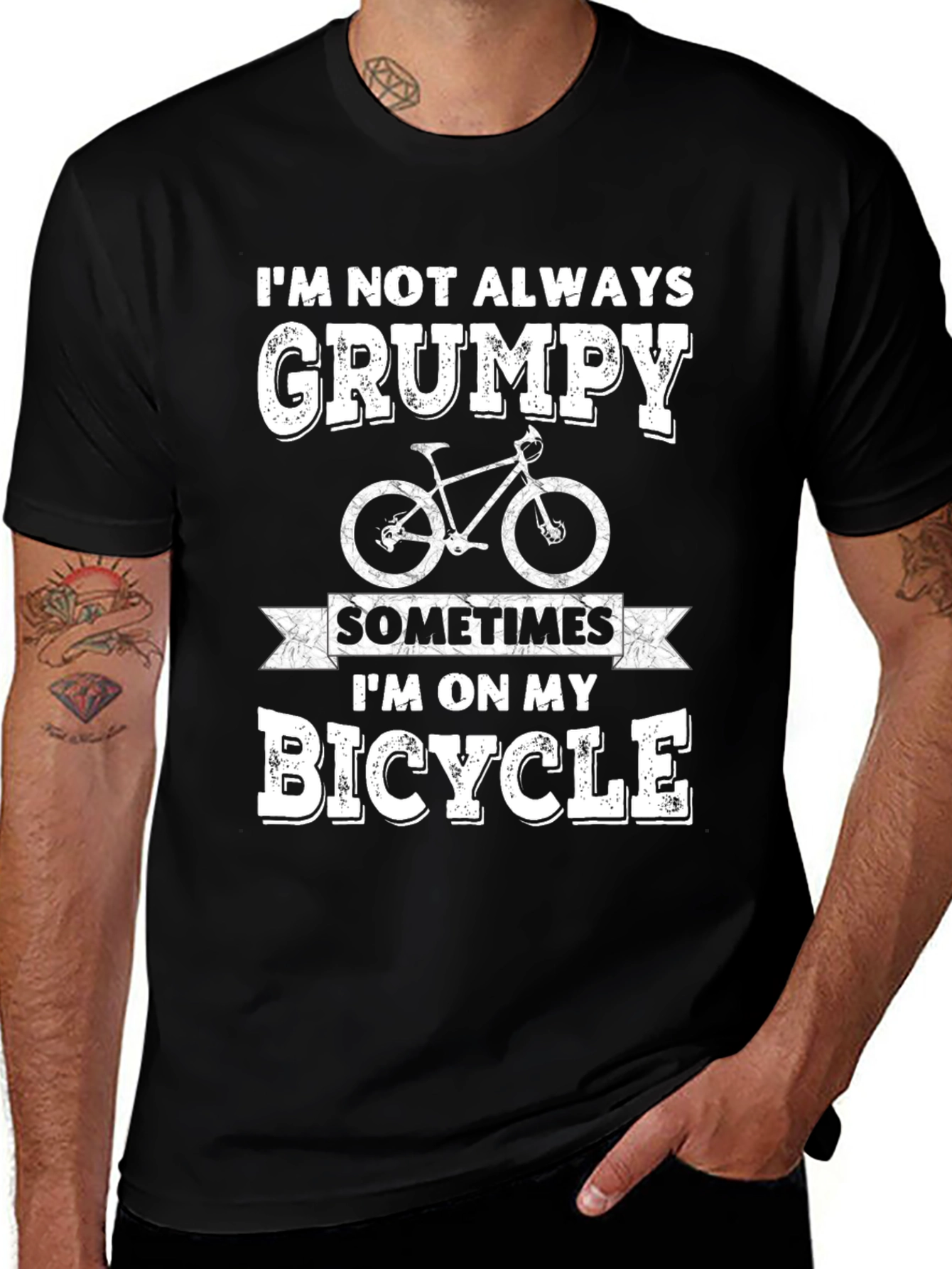 Grumpy Bicycle T-Shirt - Cycling Humor Tee