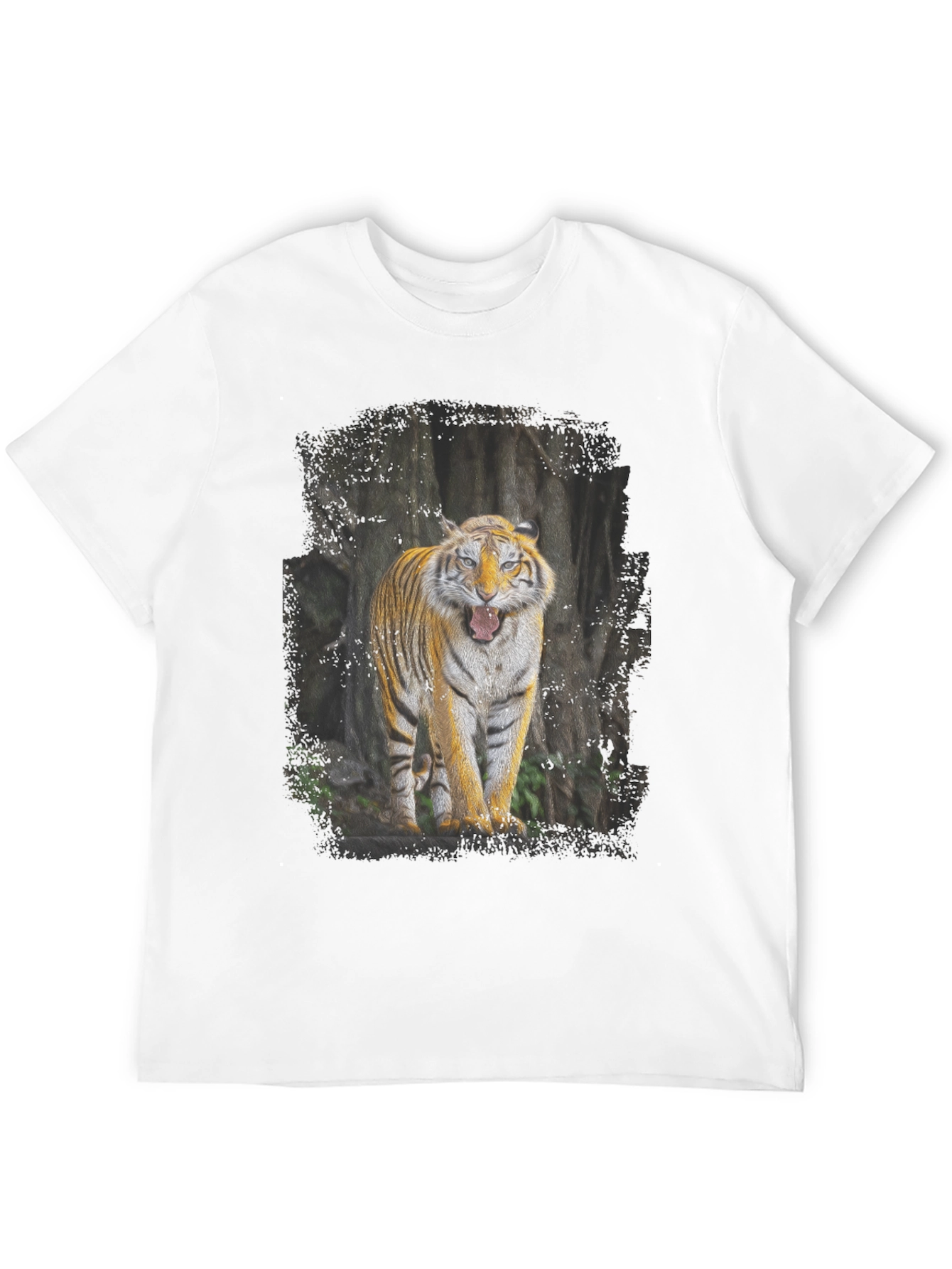 Tiger Graphic Black T-Shirt - Fierce Wildlife Design