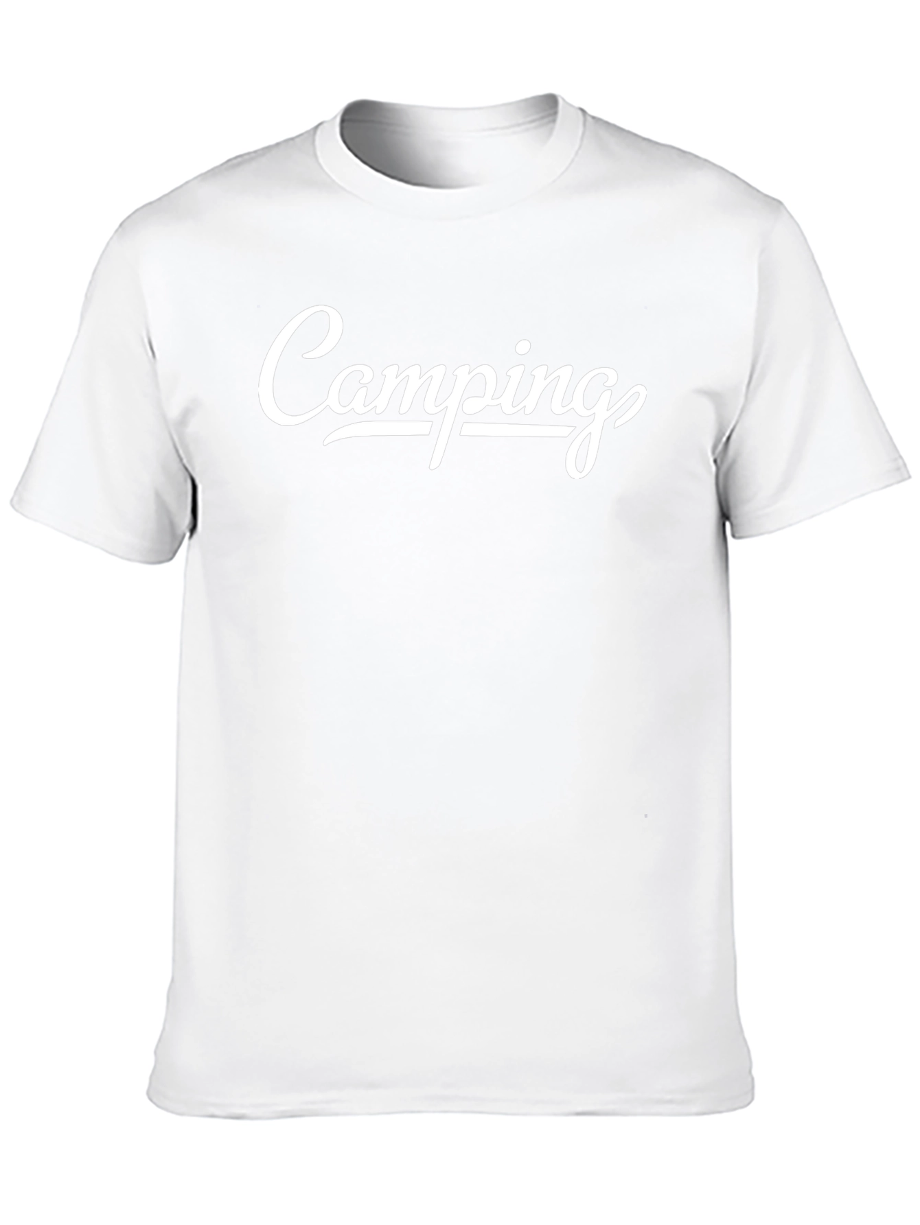 Camping Graphic Tee - Black Cotton T-Shirt