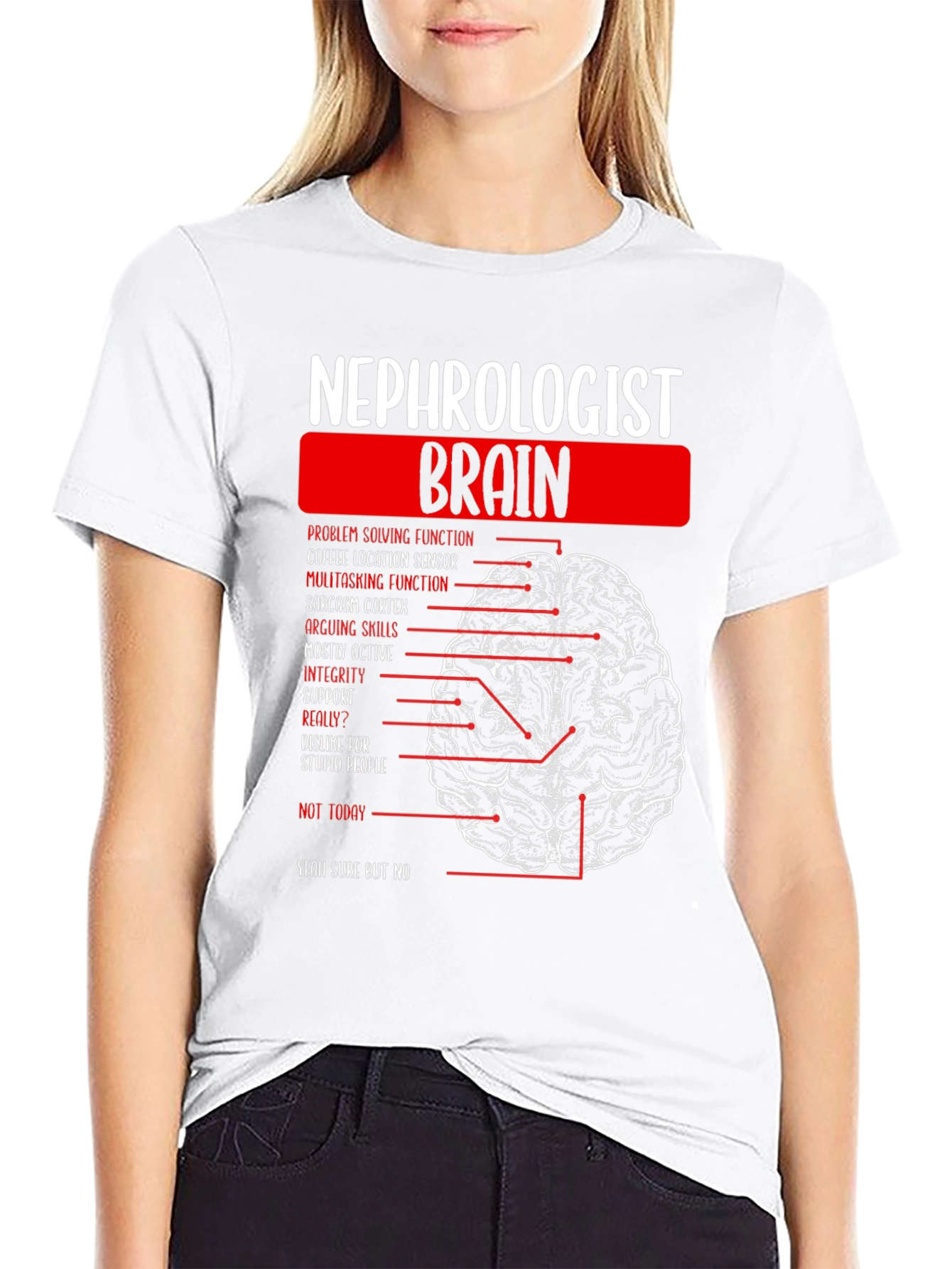 Nephrologist Brain T-Shirt - Funny Medical Humor Tee