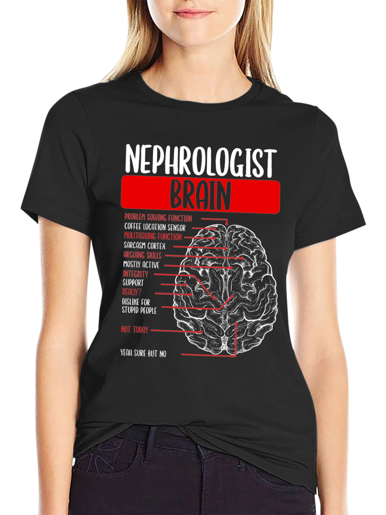 Nephrologist Brain T-Shirt - Funny Medical Humor Tee