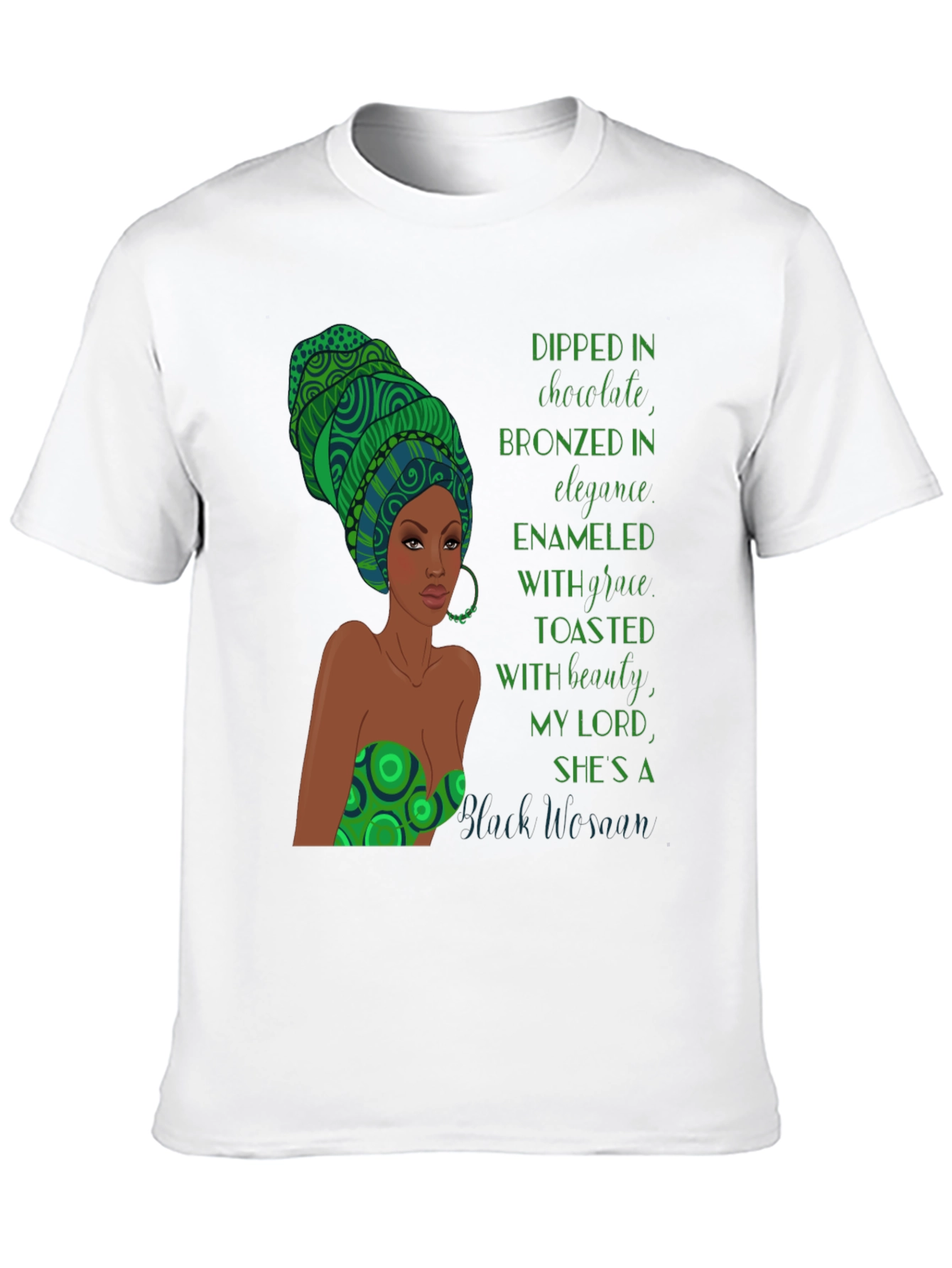 Elegant Black Woman Graphic T-Shirt