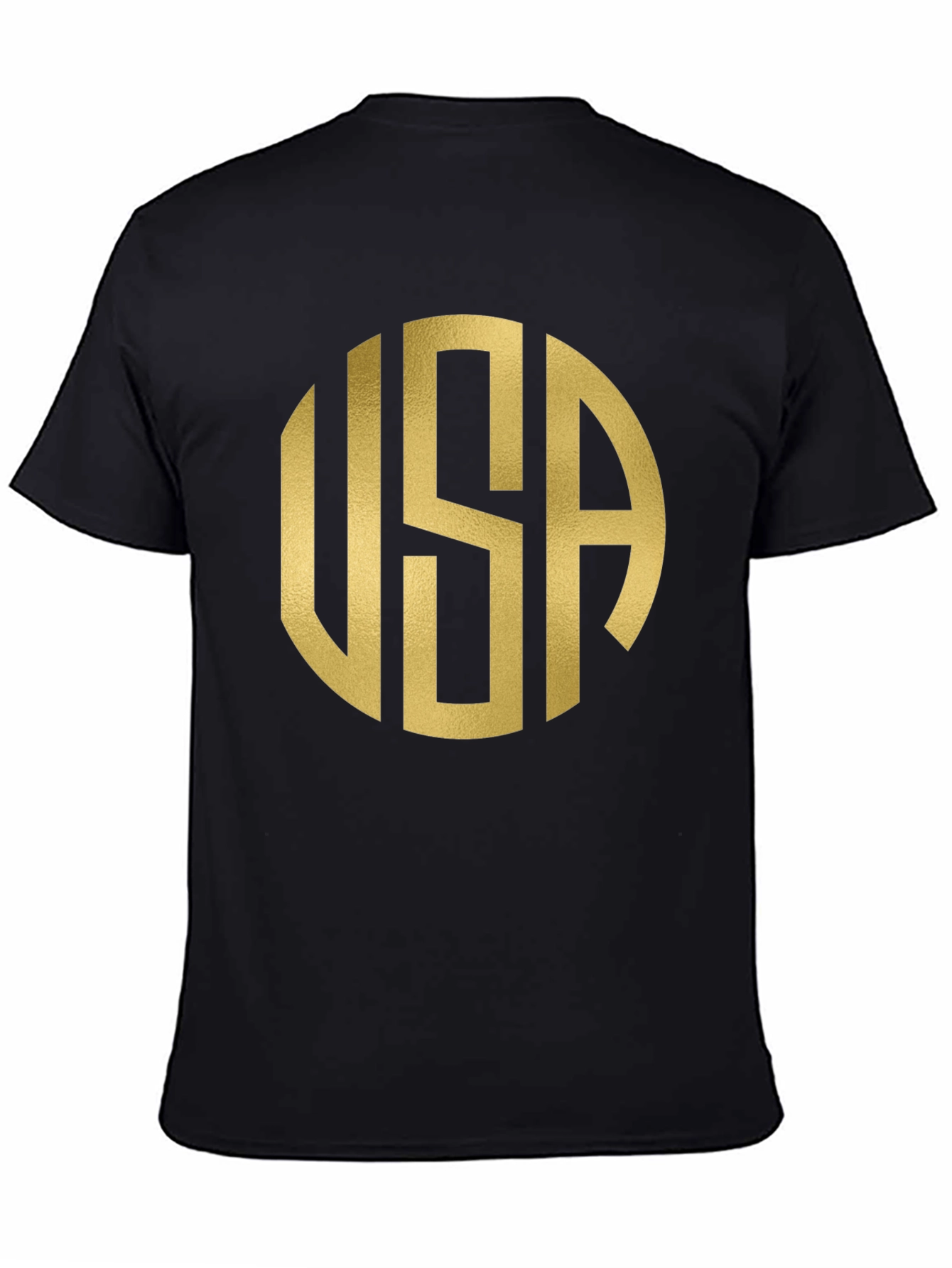 USA Circle Graphic T-Shirt - Black