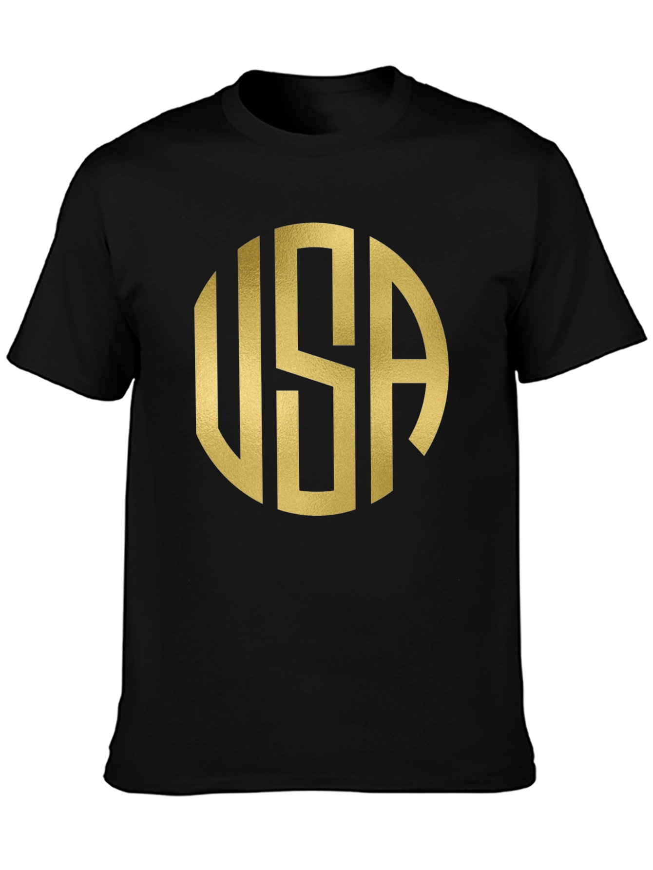 USA Circle Graphic T-Shirt - Black