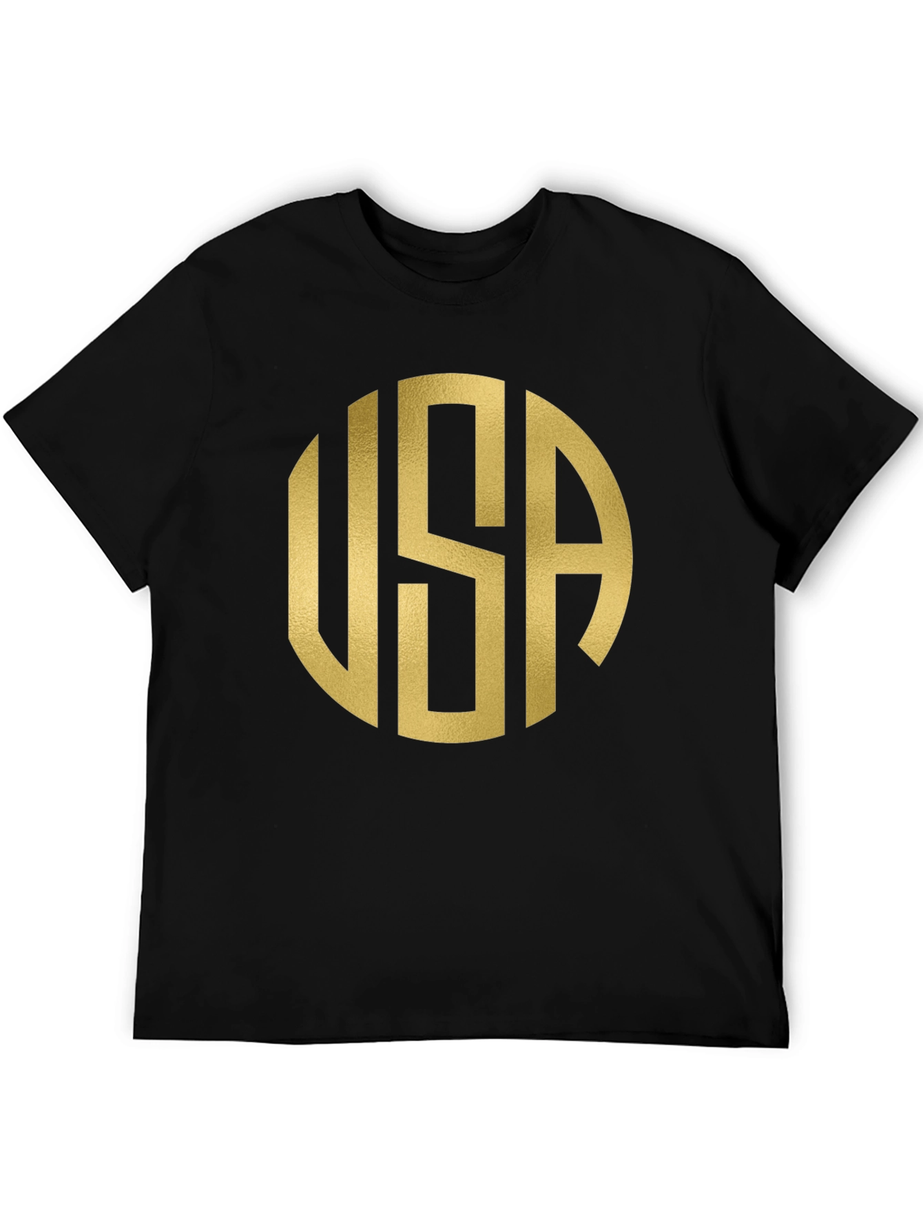 USA Circle Graphic T-Shirt - Black