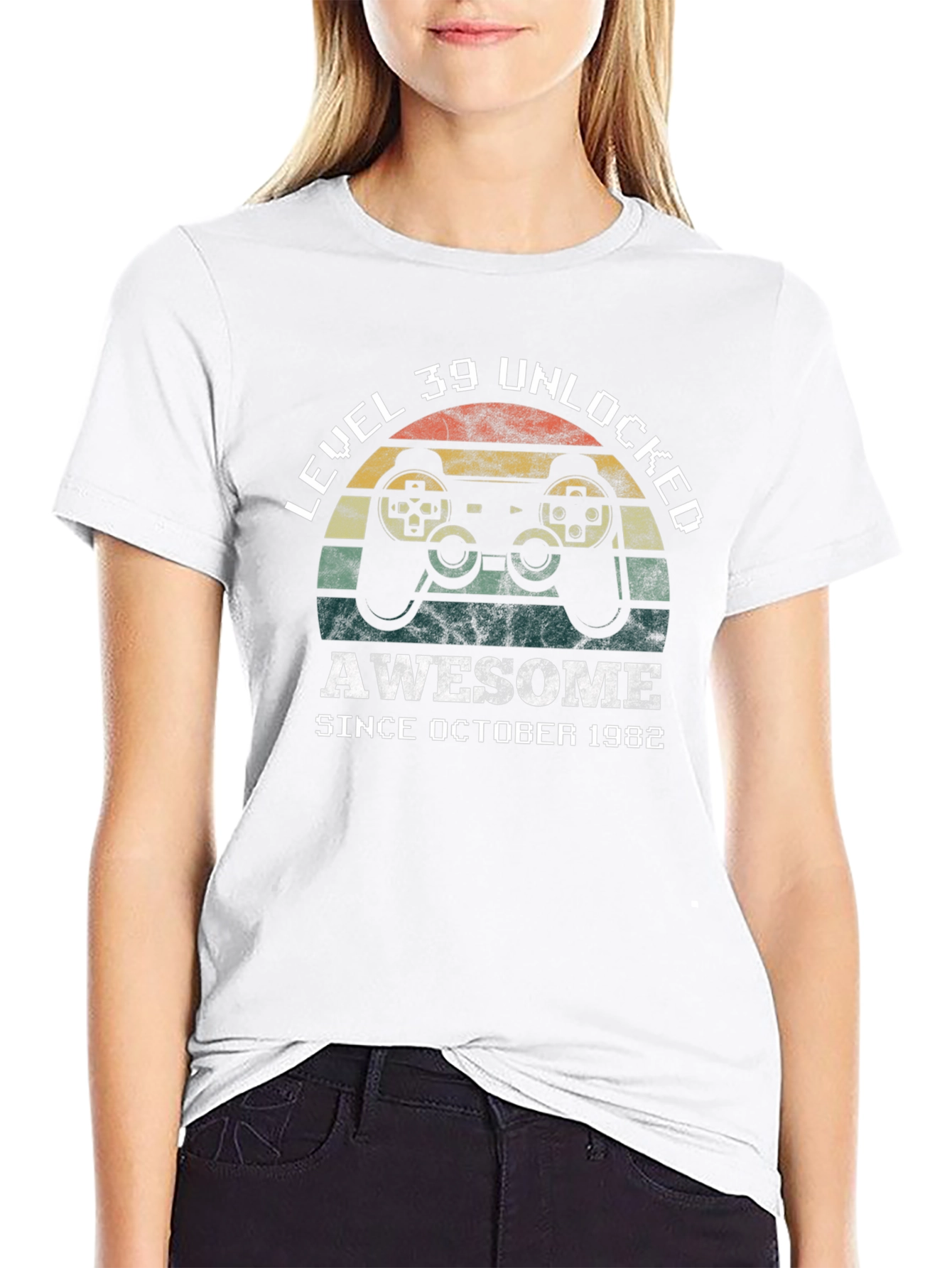 Level 39 Unlocked Since 1982 Gamer T-Shirt