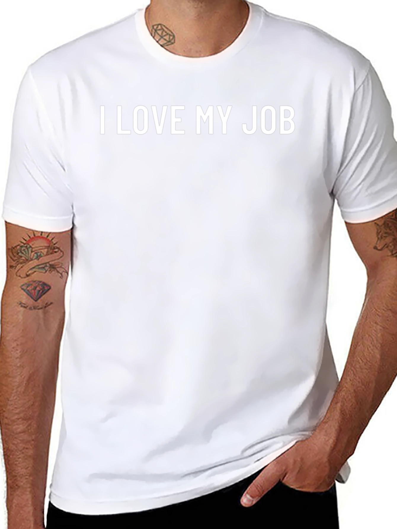 I Love My Job Graphic Tee - Black