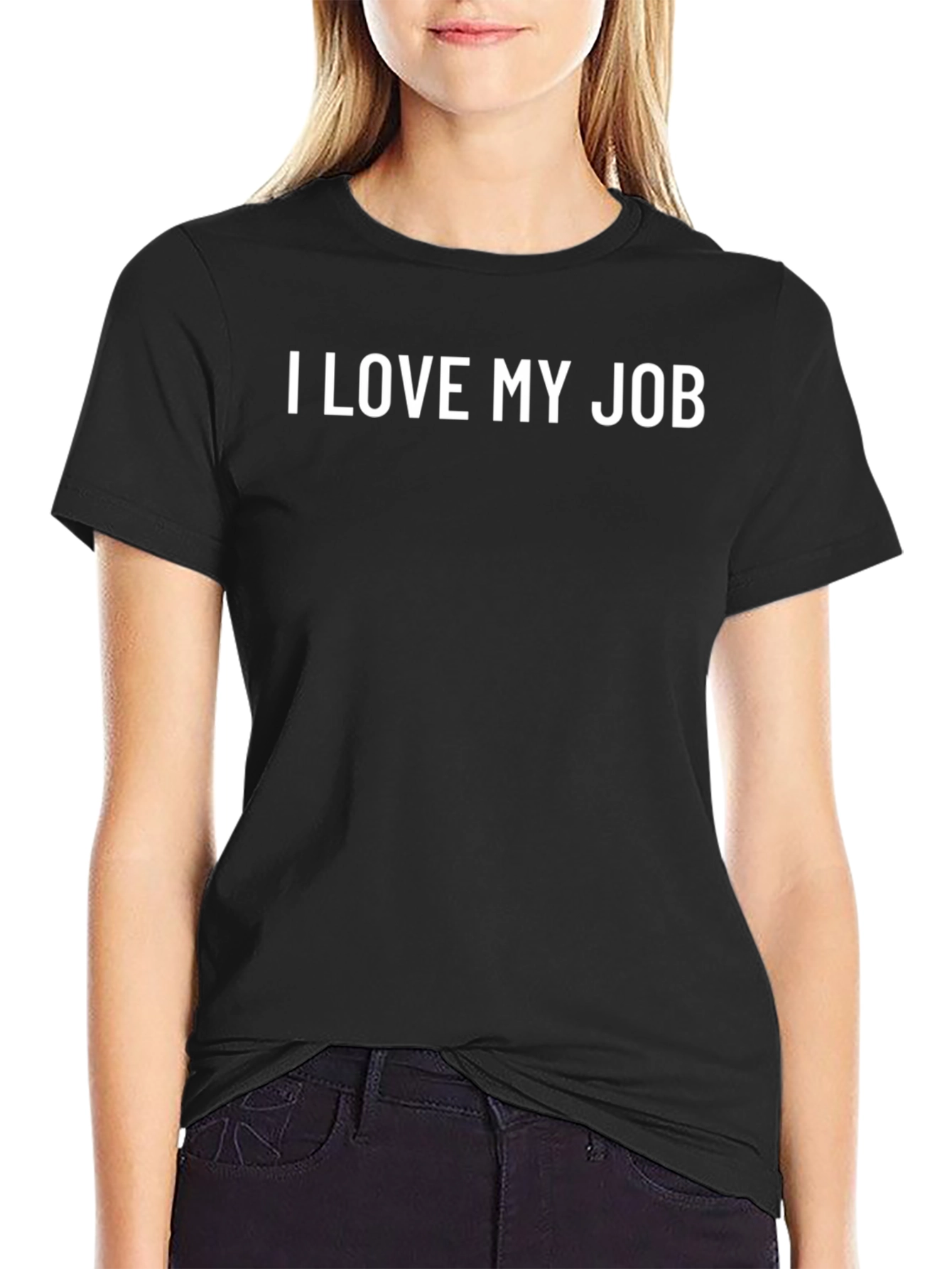 I Love My Job Graphic Tee - Black