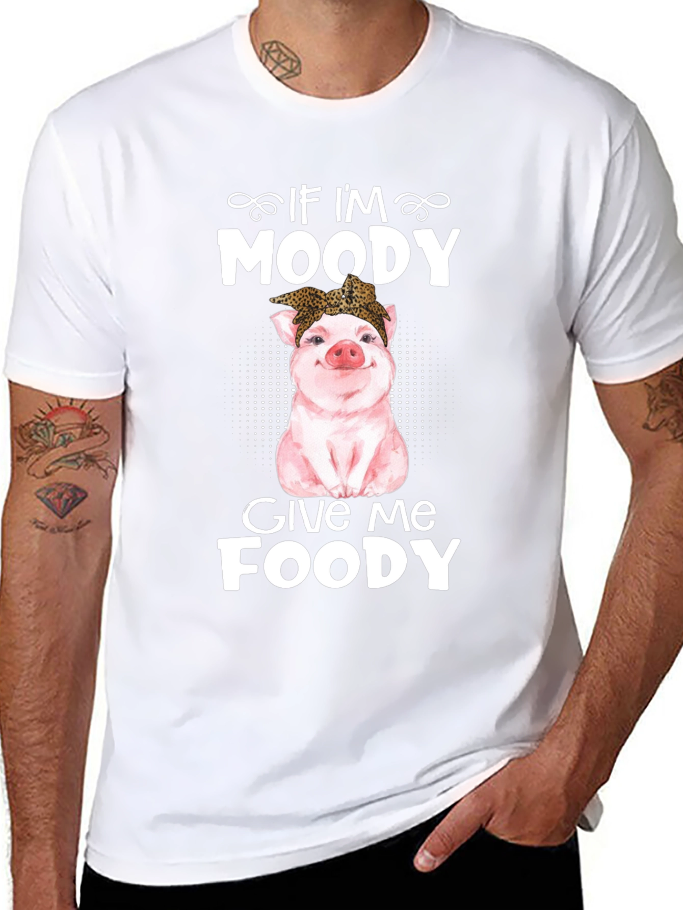 Moody Pig Funny Foodie T-Shirt