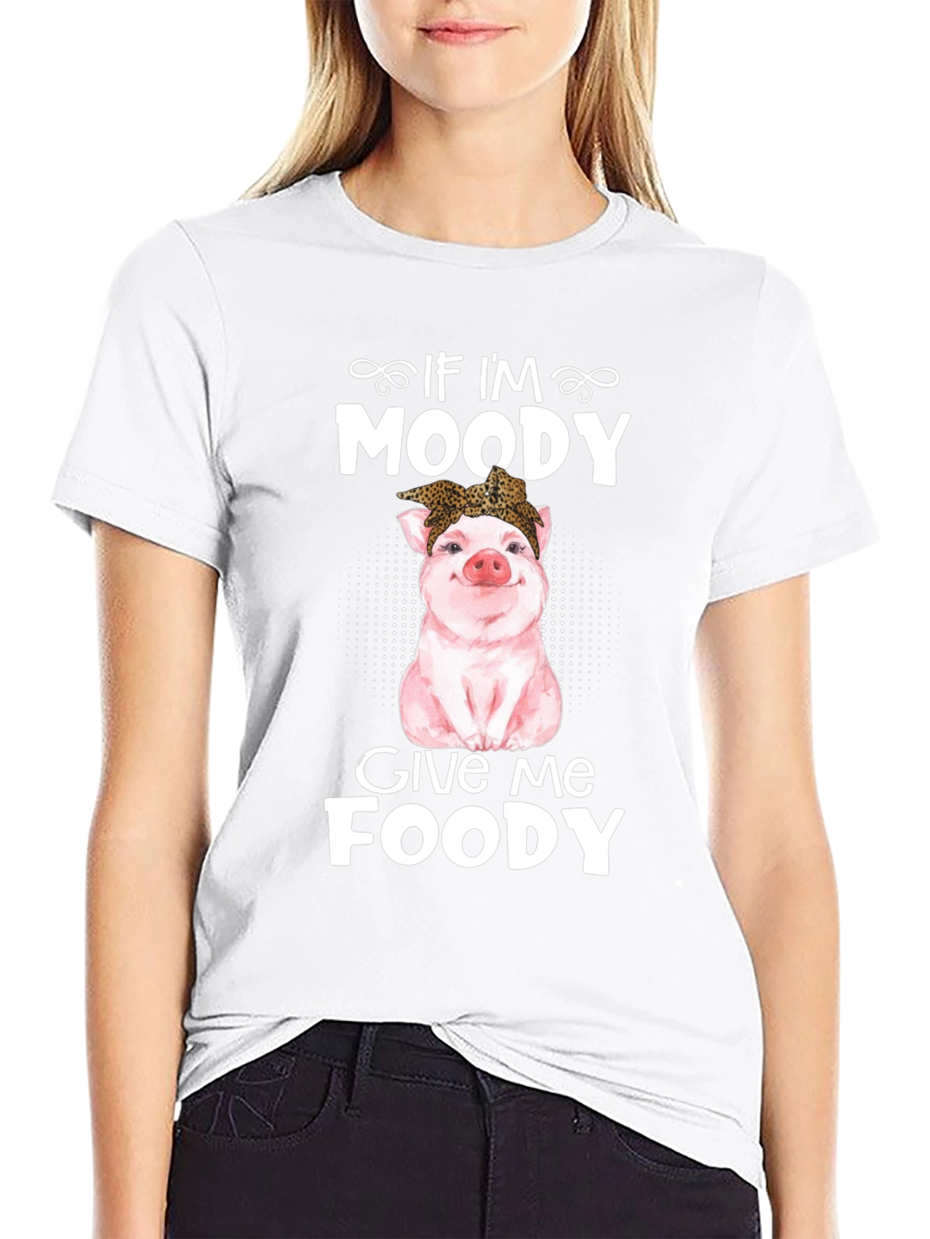Moody Pig Funny Foodie T-Shirt