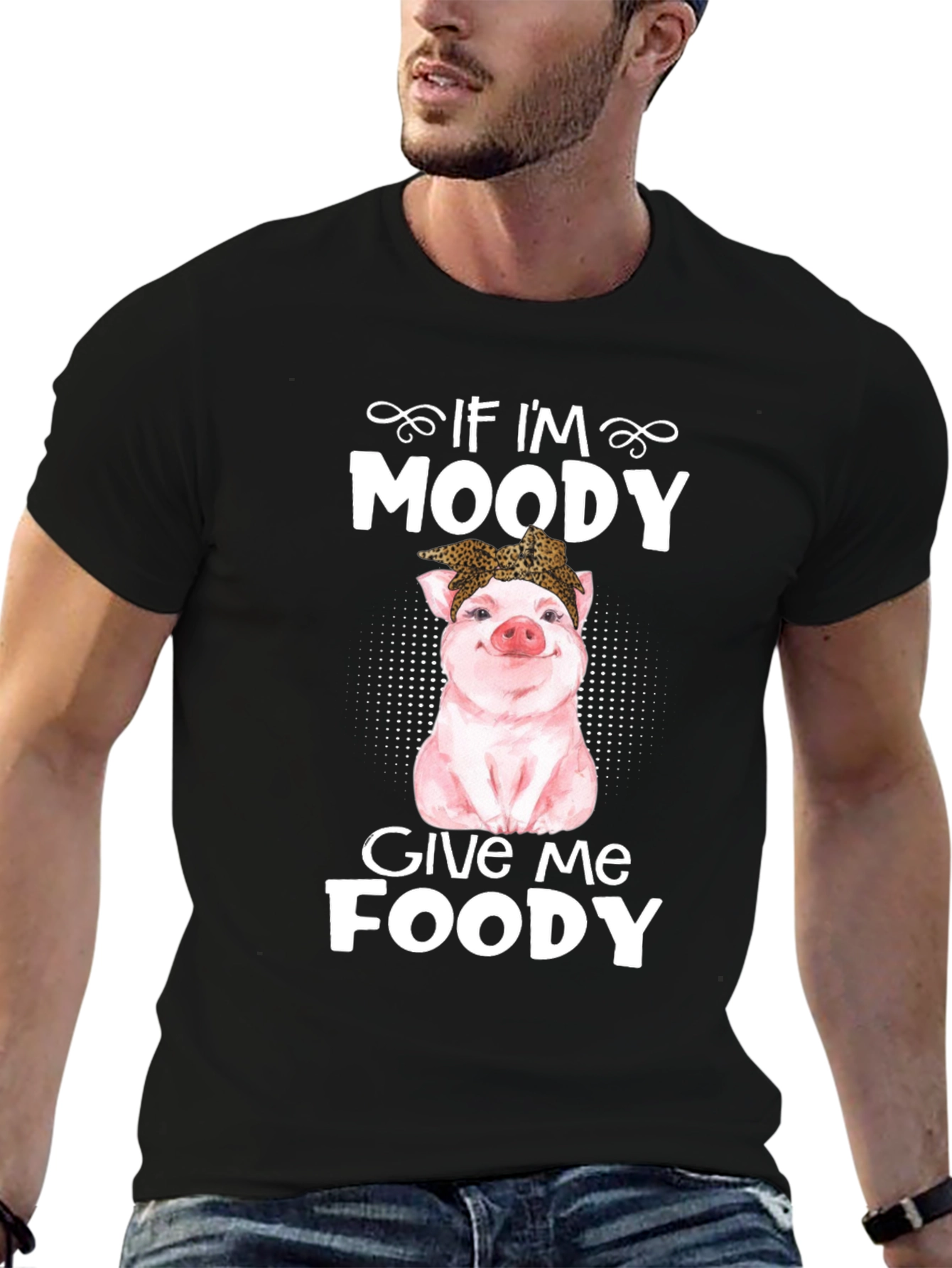 Moody Pig Funny Foodie T-Shirt