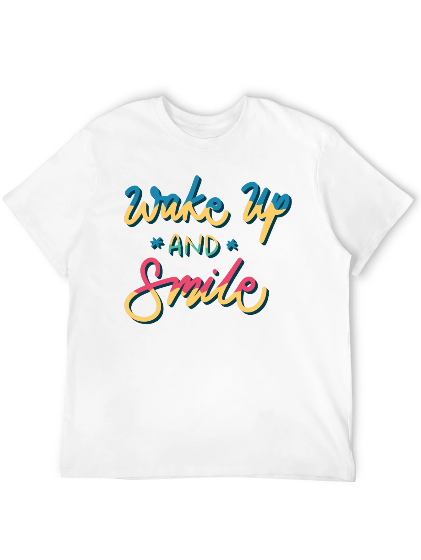 Wake Up and Smile Graphic Tee - Black