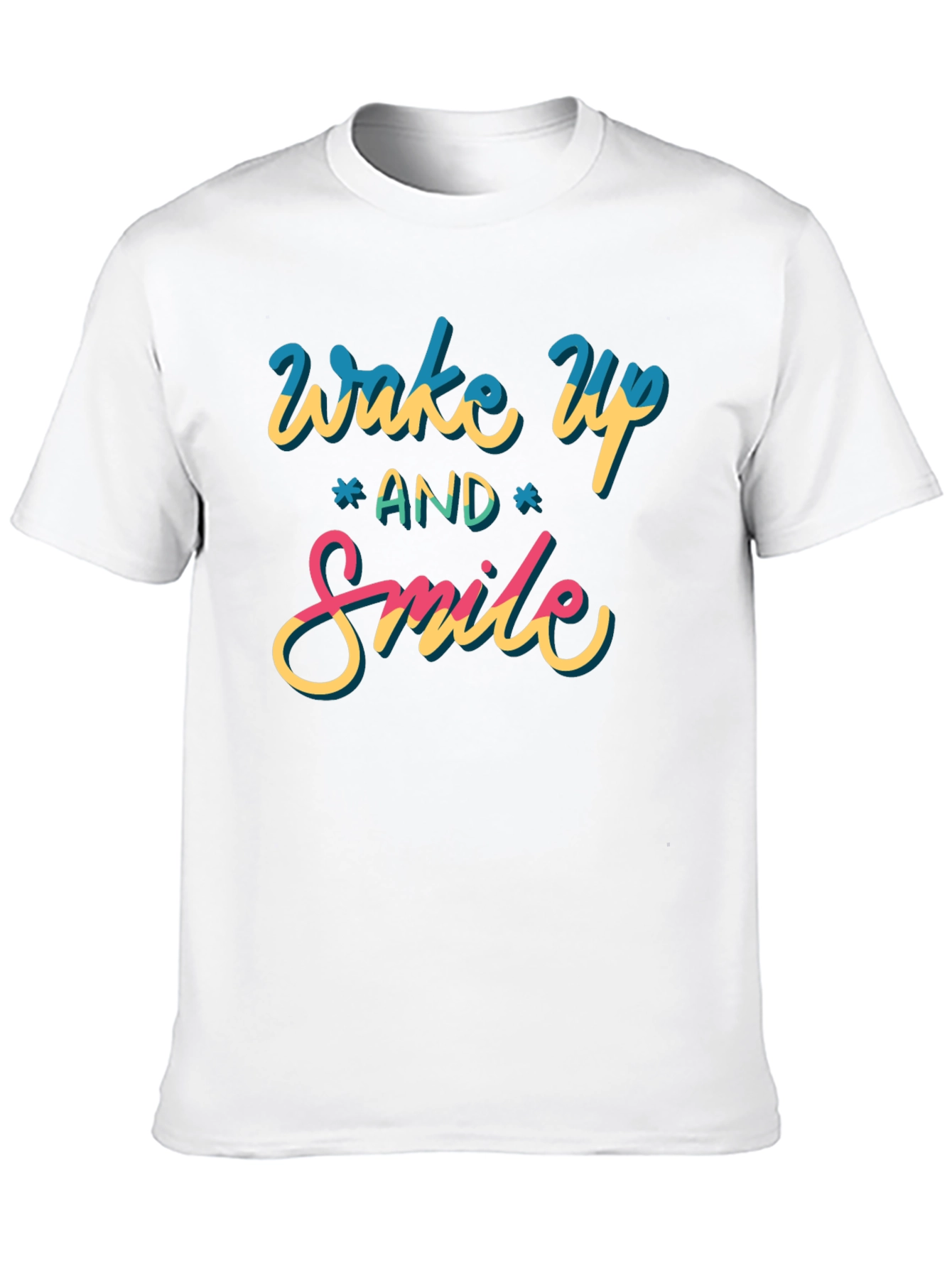 Wake Up and Smile Graphic Tee - Black