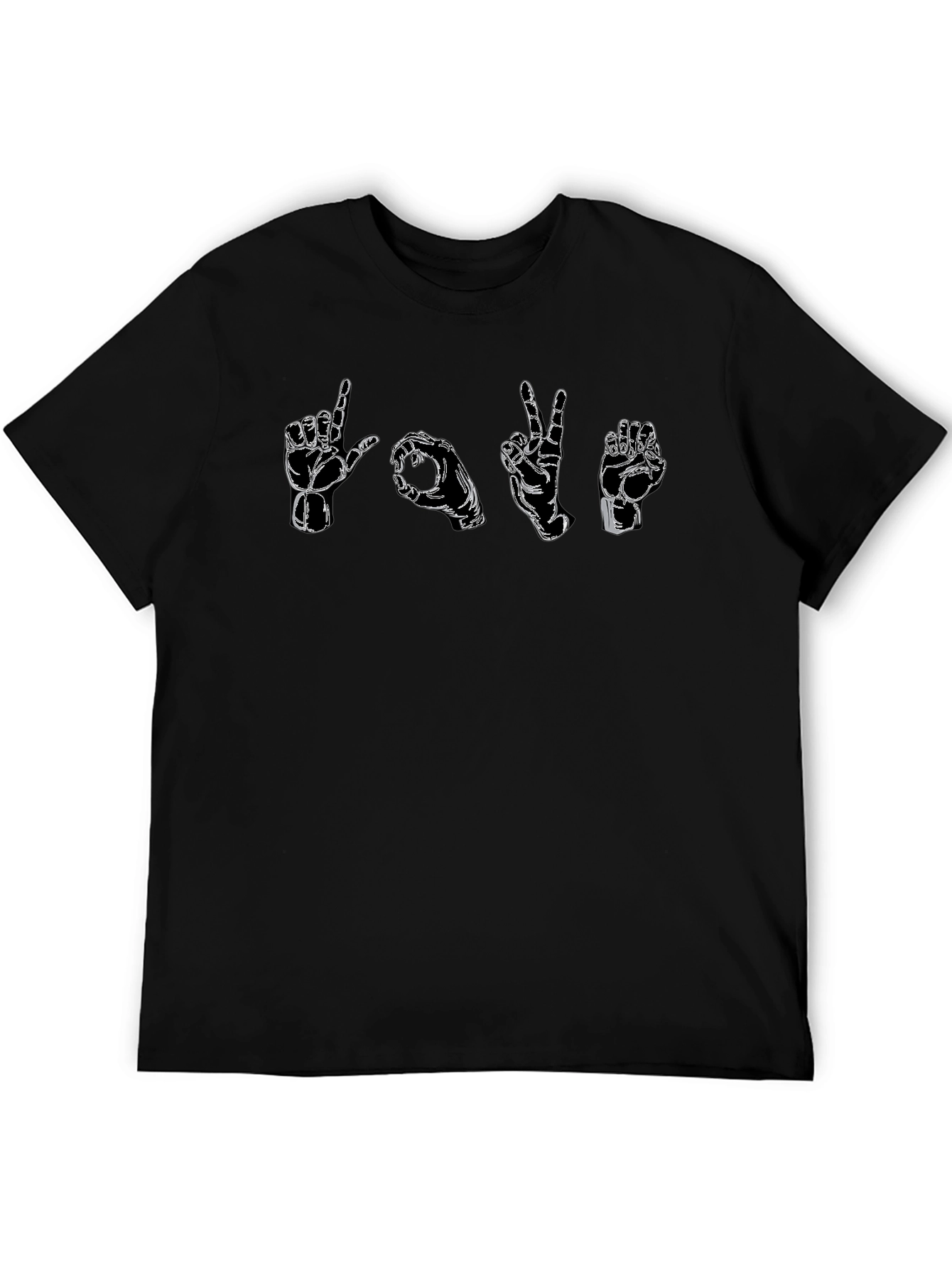 Sign Language LOVE T-Shirt - Black