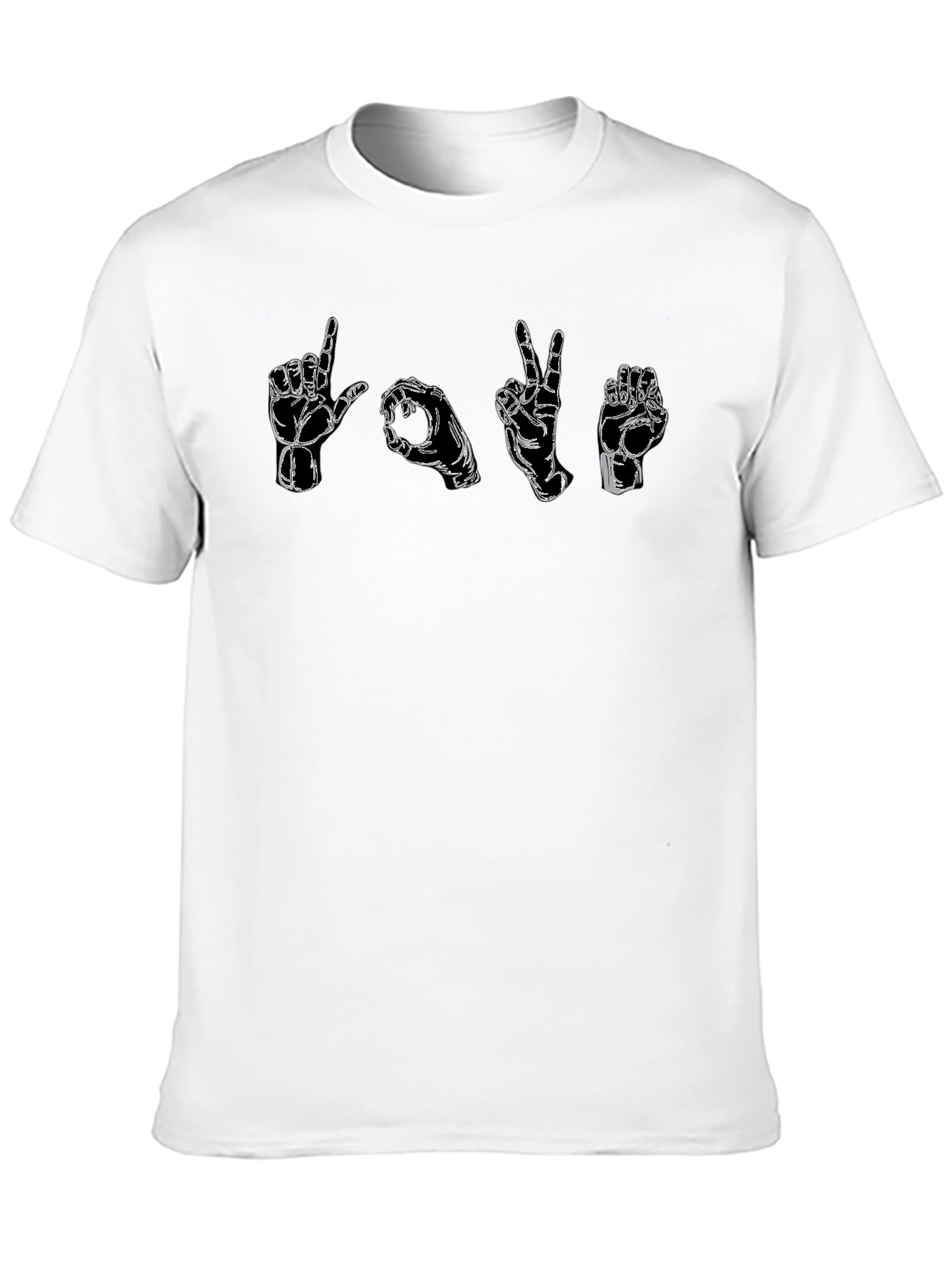 Sign Language LOVE T-Shirt - Black