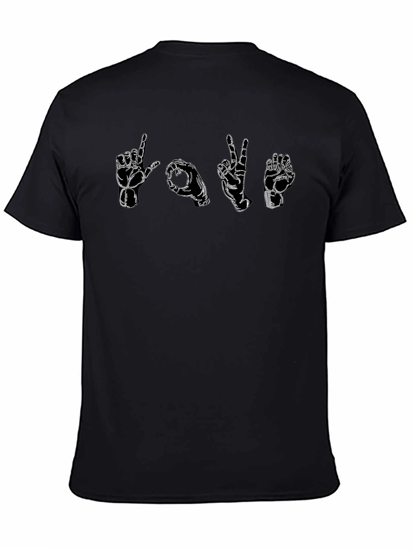 Sign Language LOVE T-Shirt - Black
