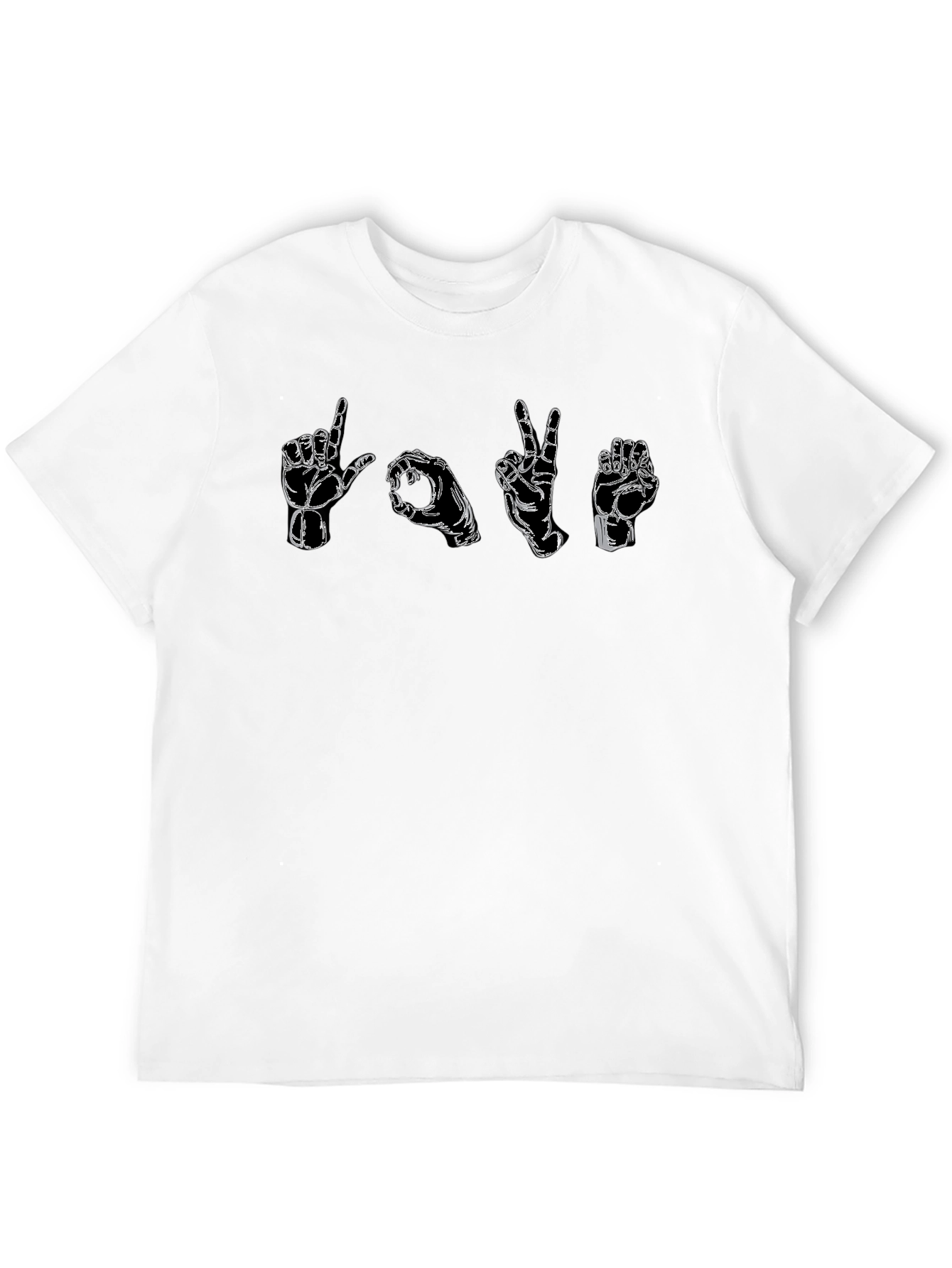 Sign Language LOVE T-Shirt - Black