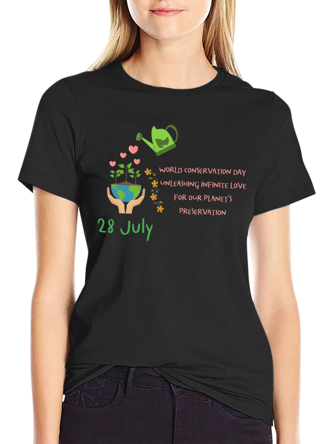 World Conservation Day T-Shirt - Unisex Black Tee