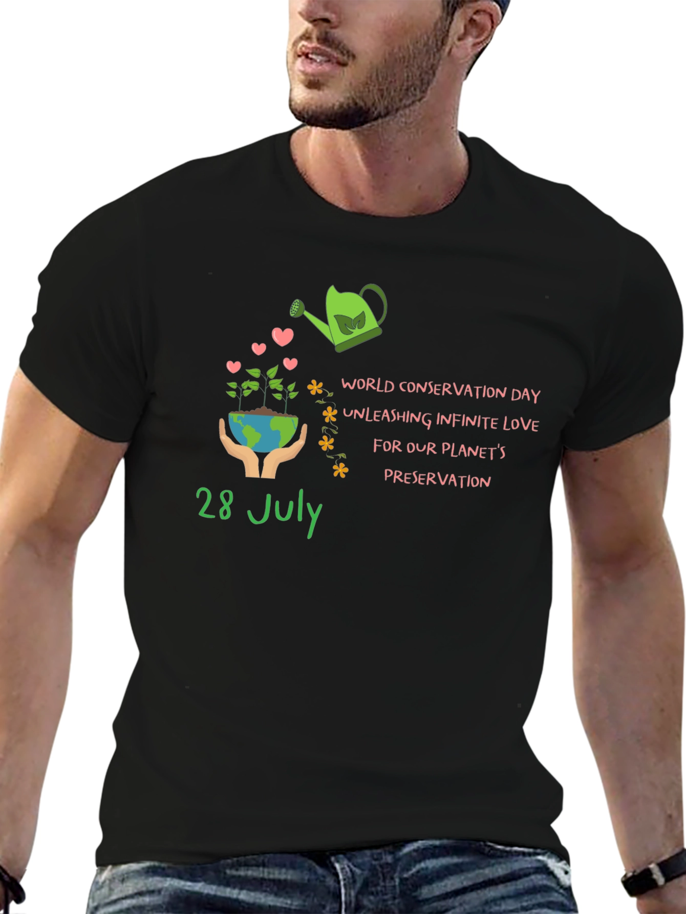 World Conservation Day T-Shirt - Unisex Black Tee