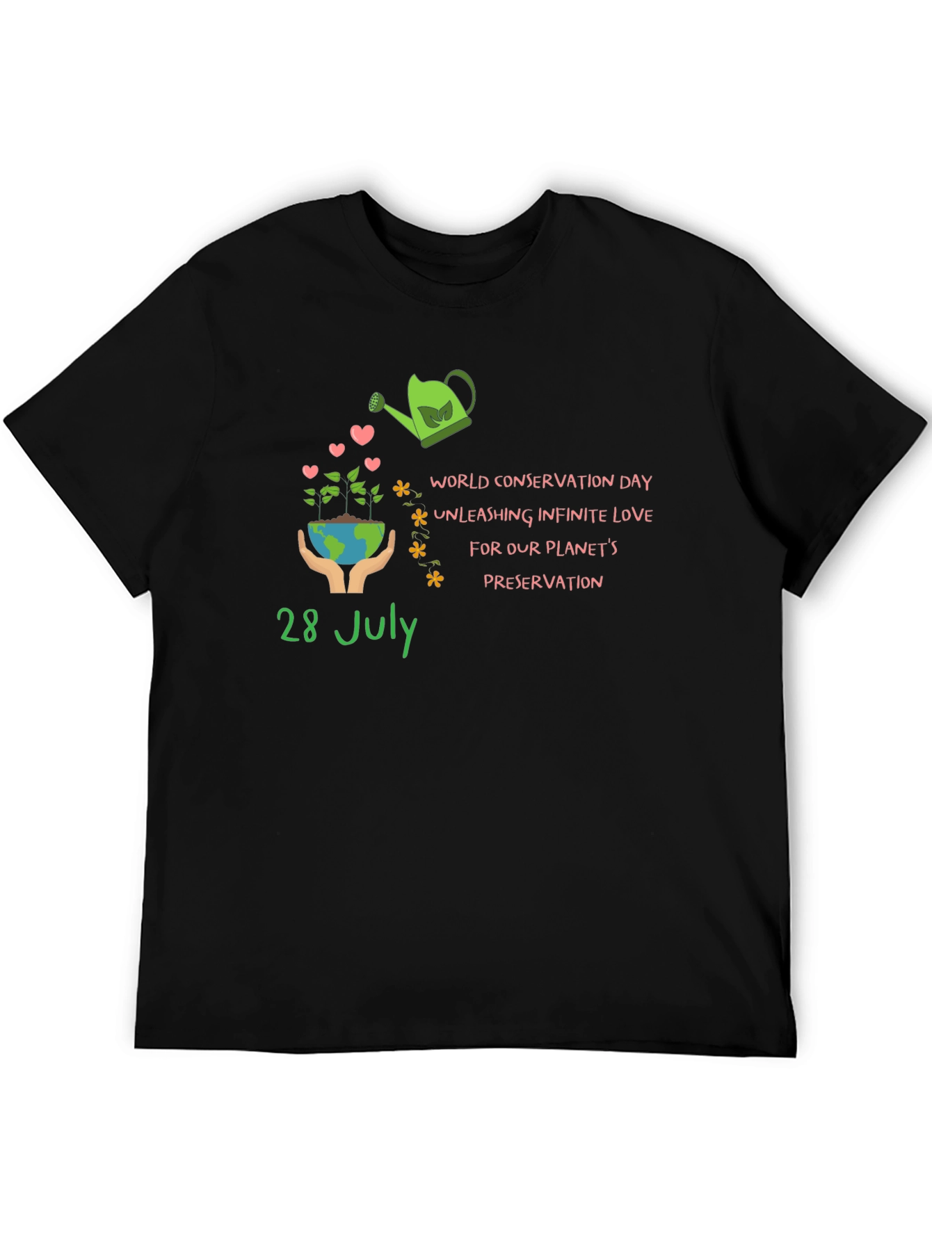 World Conservation Day T-Shirt - Unisex Black Tee