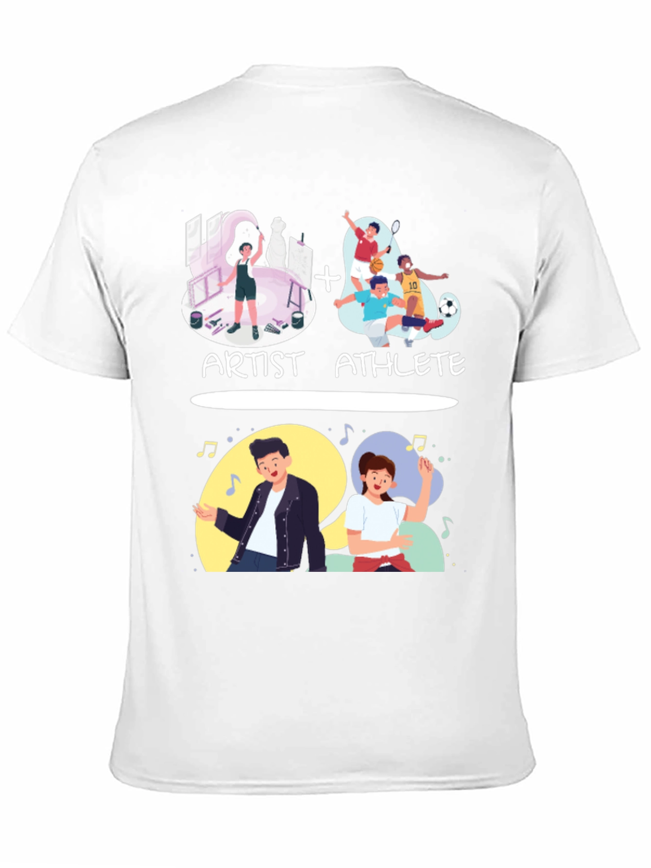 Artist Athlete Graphic Tee - Unique Hobby Fusion Shirt