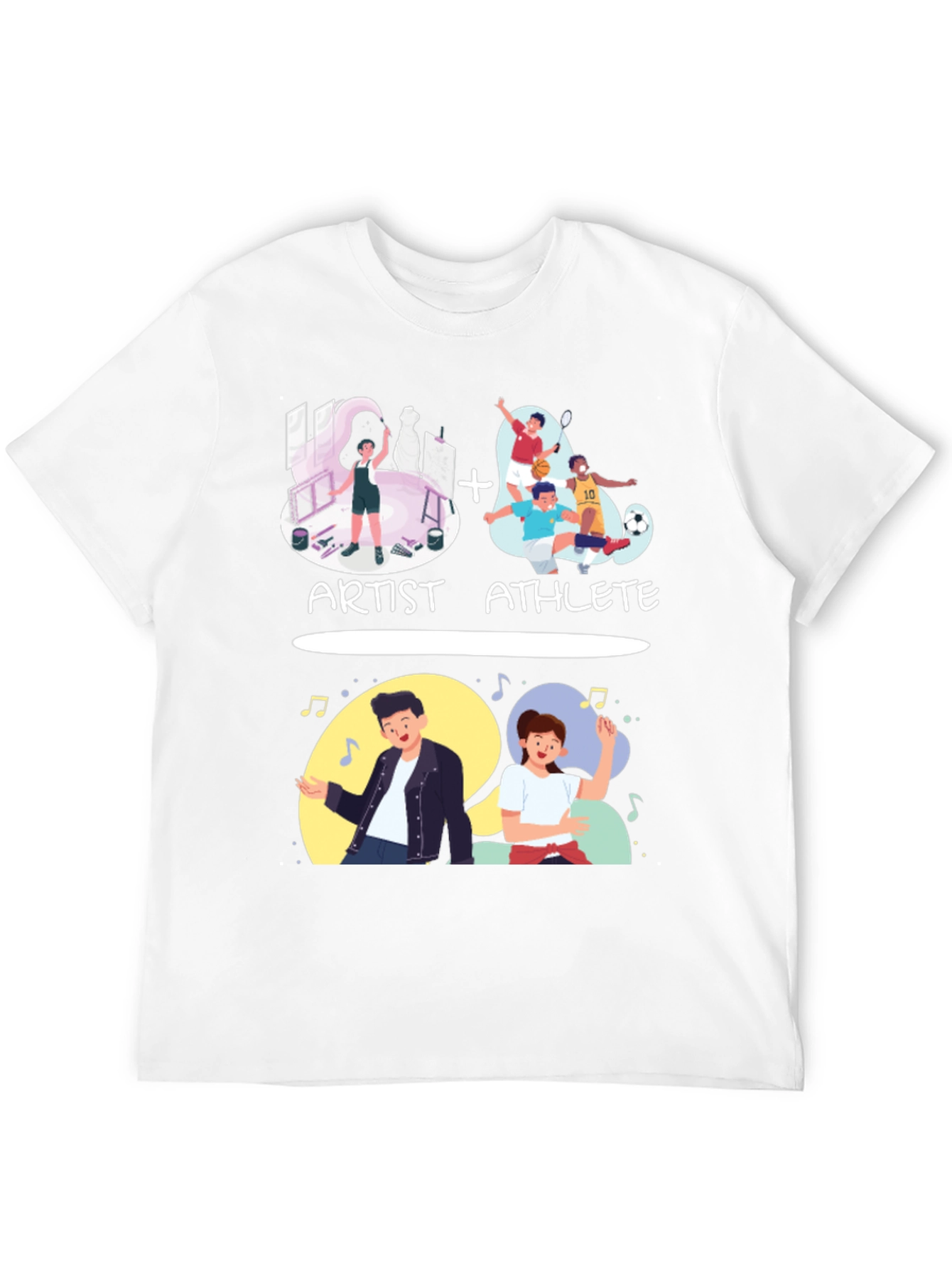 Artist Athlete Graphic Tee - Unique Hobby Fusion Shirt