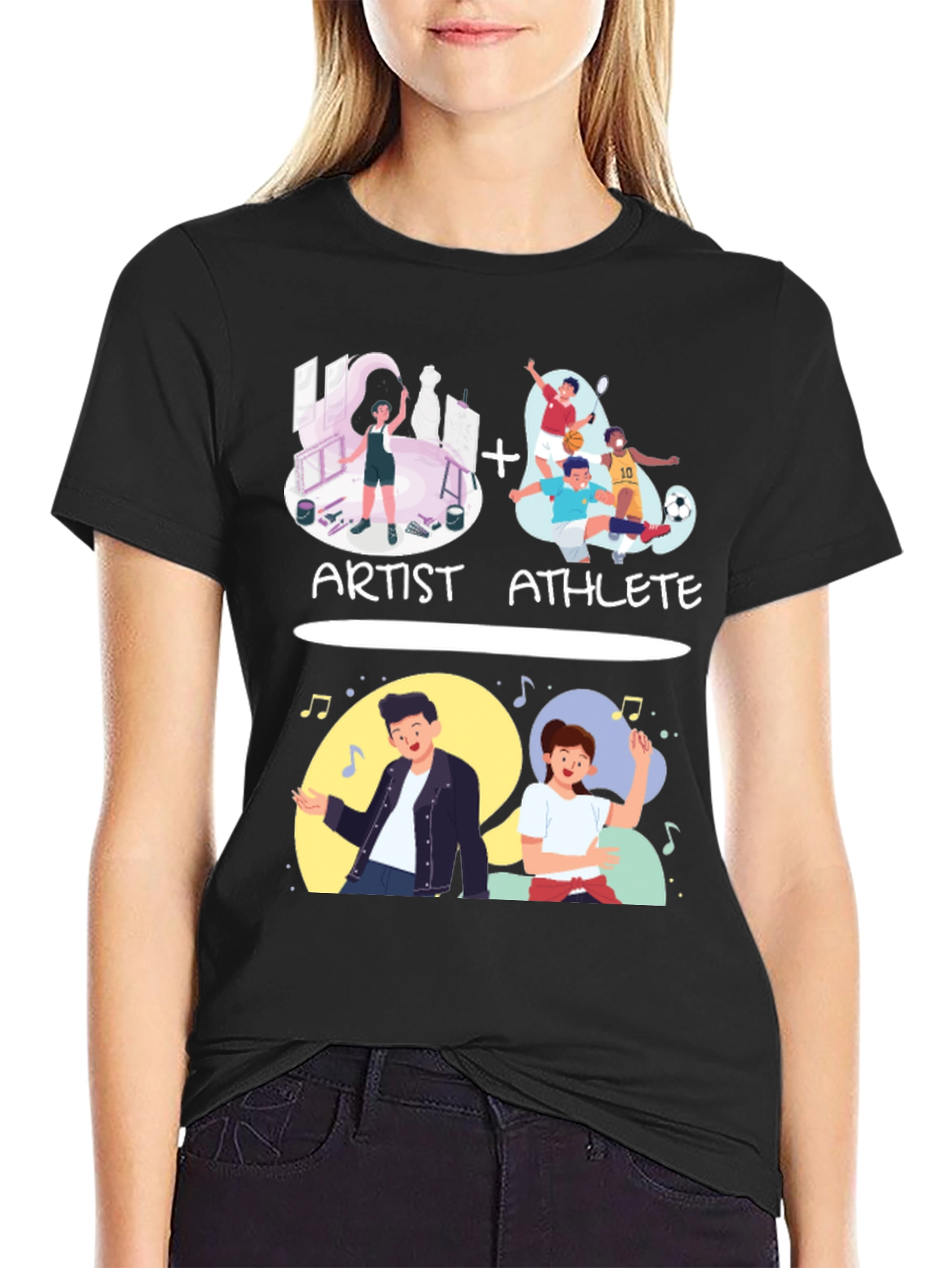 Artist Athlete Graphic Tee - Unique Hobby Fusion Shirt