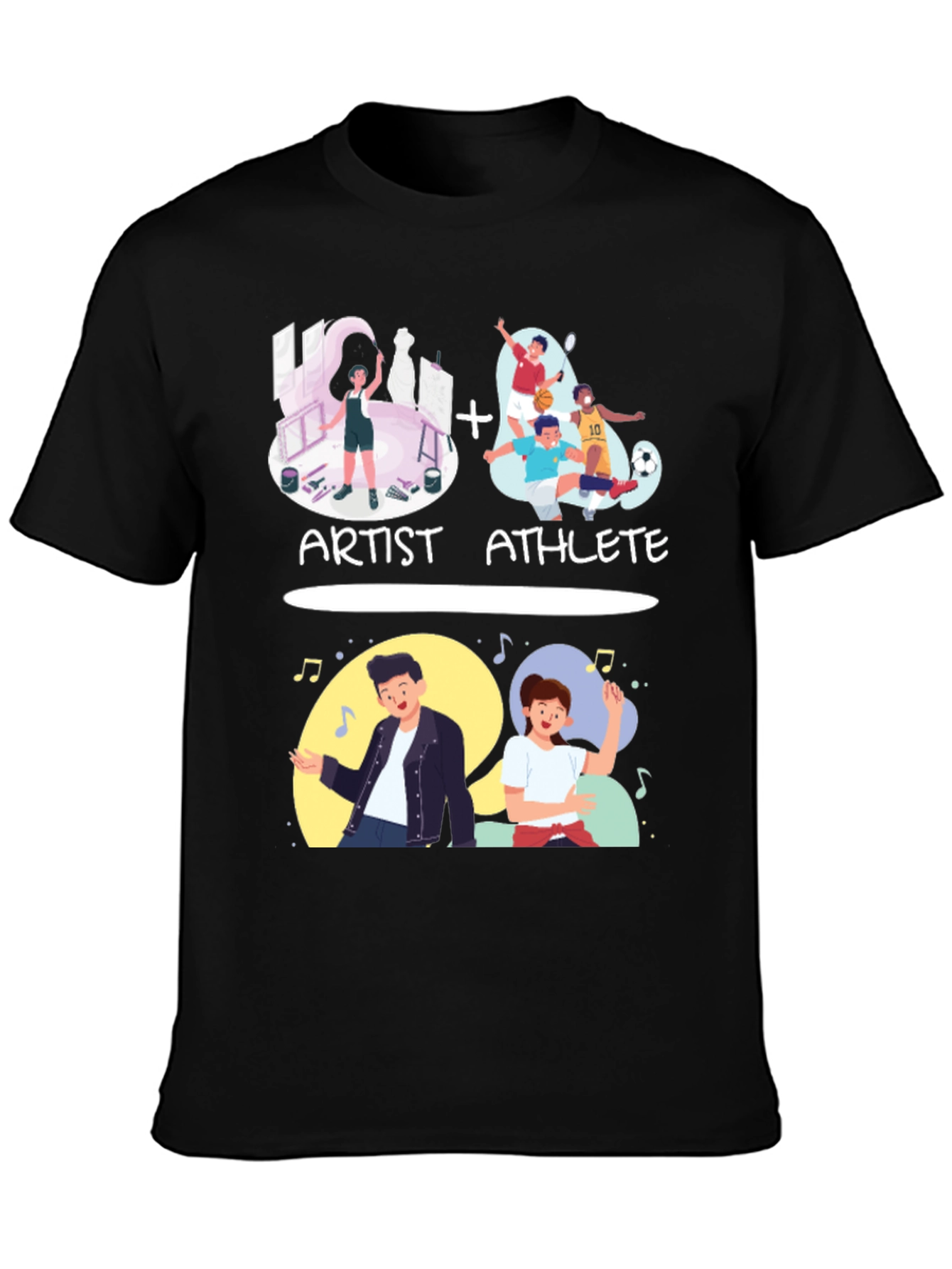 Artist Athlete Graphic Tee - Unique Hobby Fusion Shirt