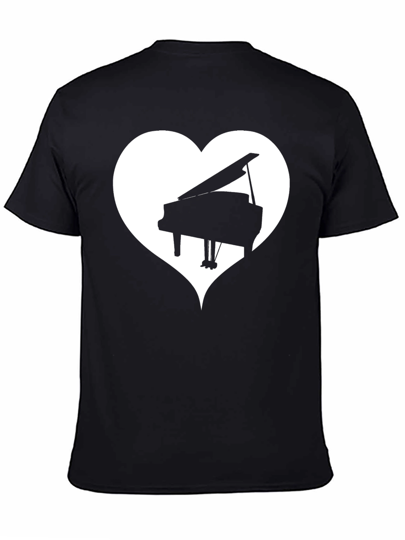 Piano Heart T-Shirt - Music Lover Tee