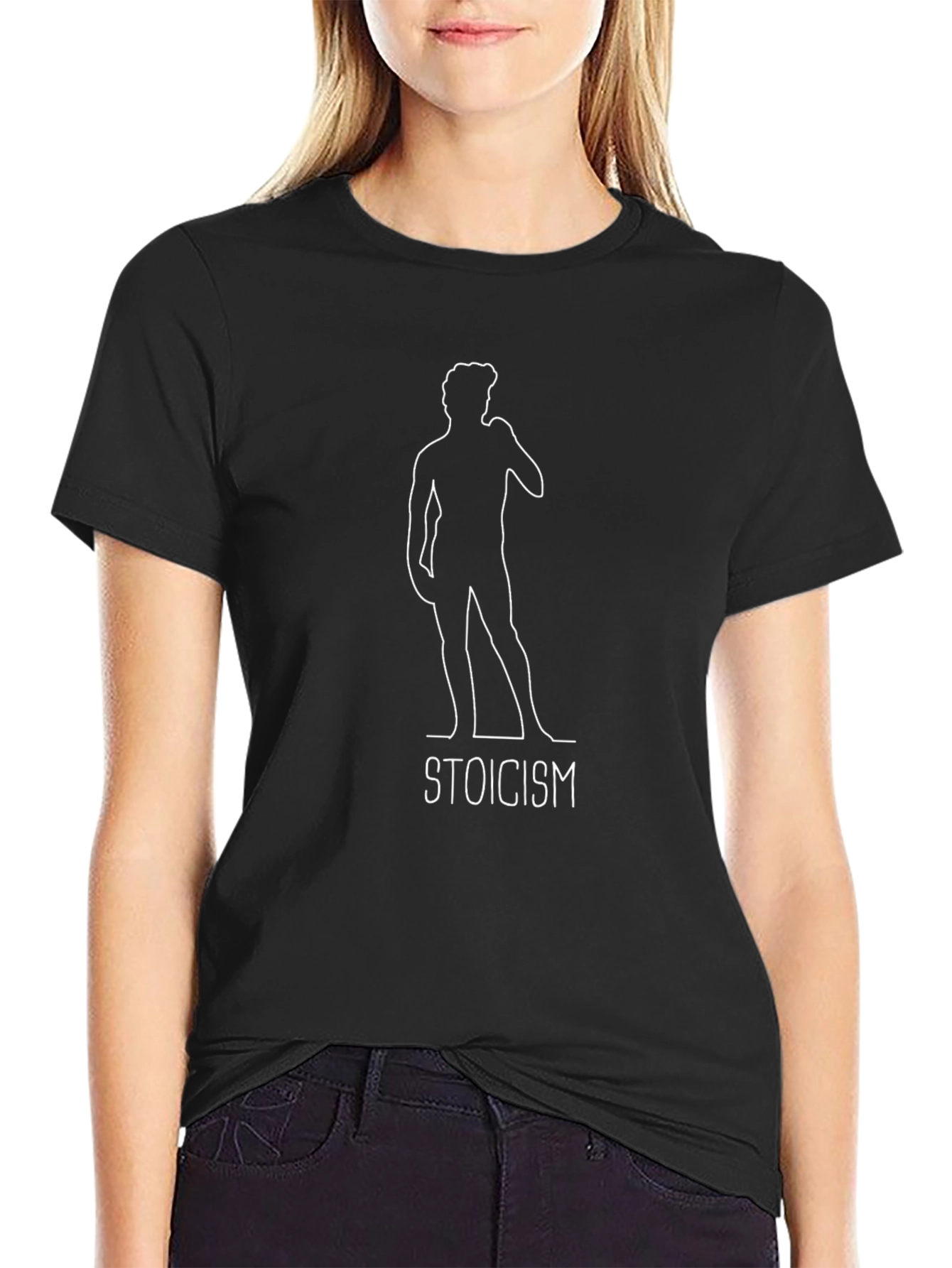 Stoicism Tee - David Silhouette Black T-Shirt