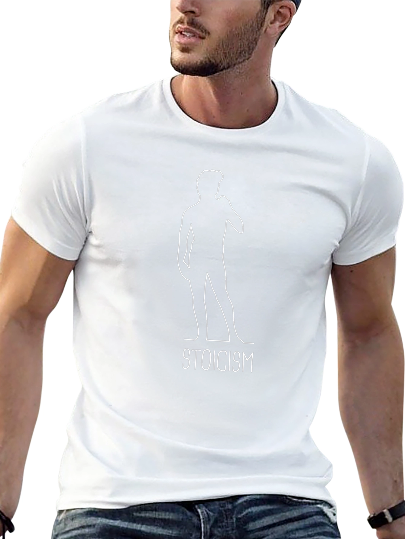 Stoicism Tee - David Silhouette Black T-Shirt