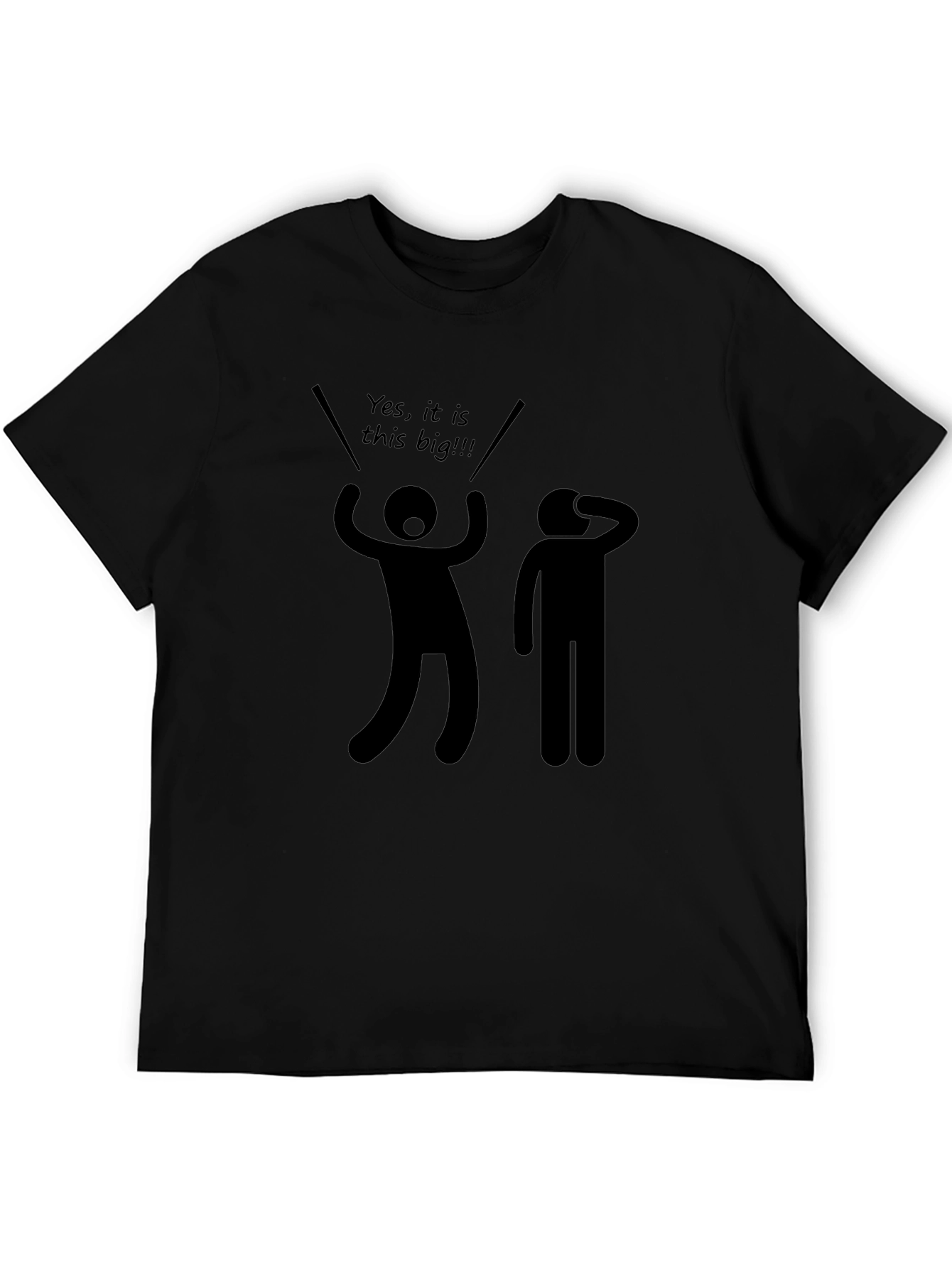 Funny This Big Stick Figure Black T-Shirt