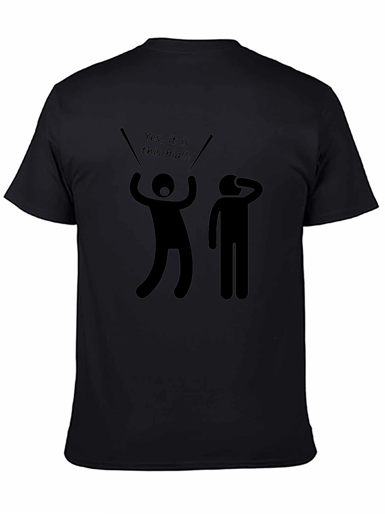 Funny This Big Stick Figure Black T-Shirt