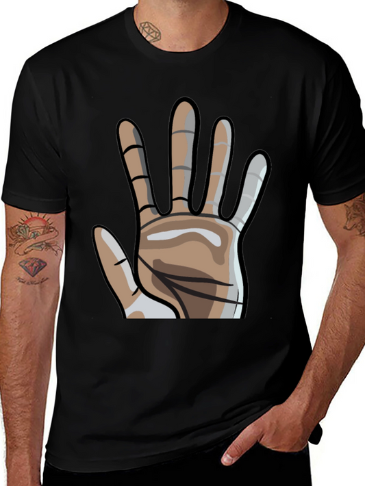 Hand Graphic Tee - Stylish Novelty T-Shirt