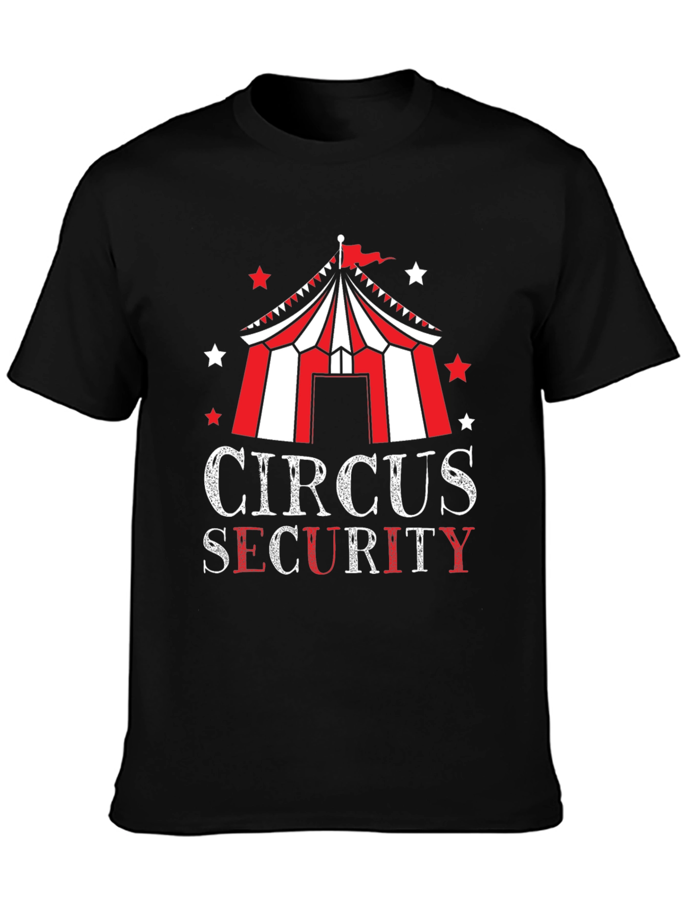 Circus Security Graphic Tee - Black Cotton T-Shirt