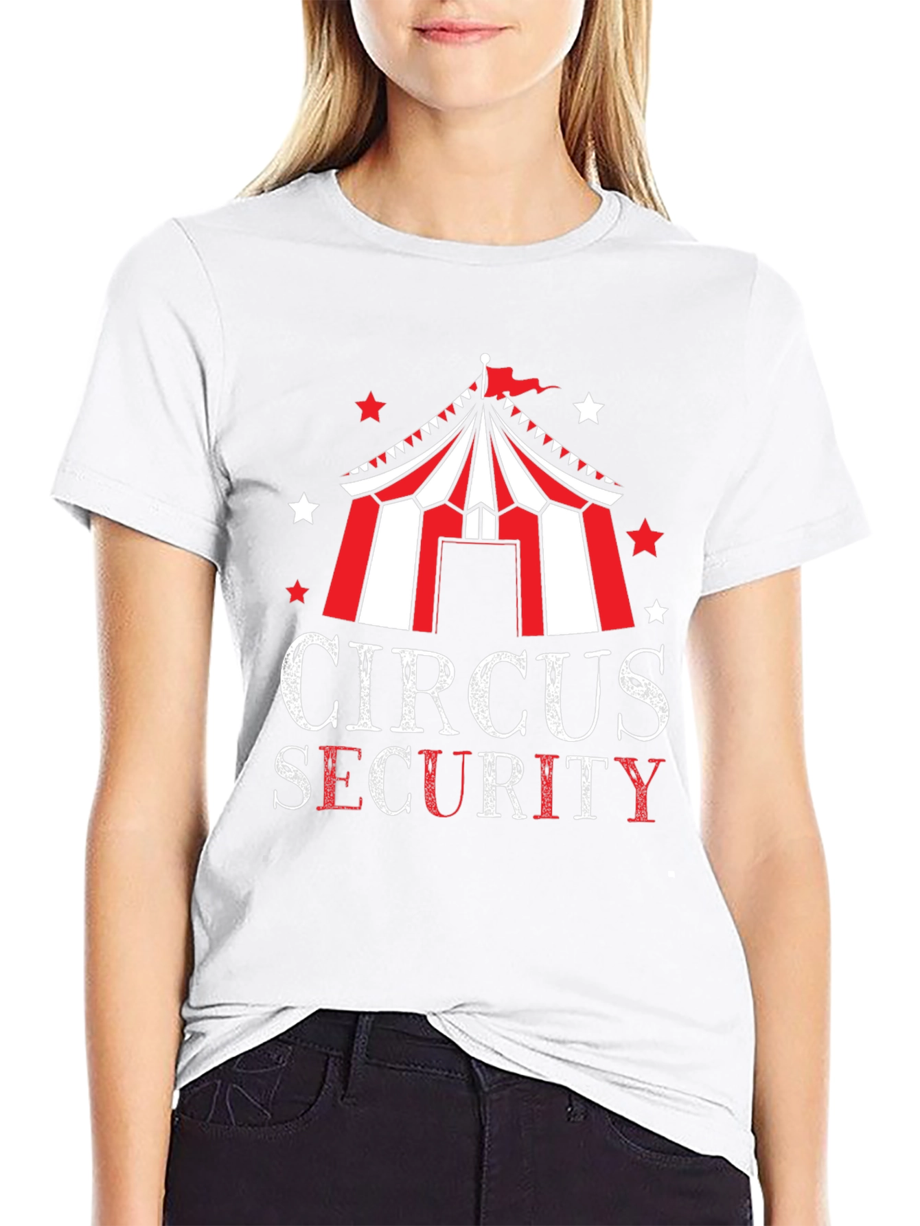 Circus Security Graphic Tee - Black Cotton T-Shirt