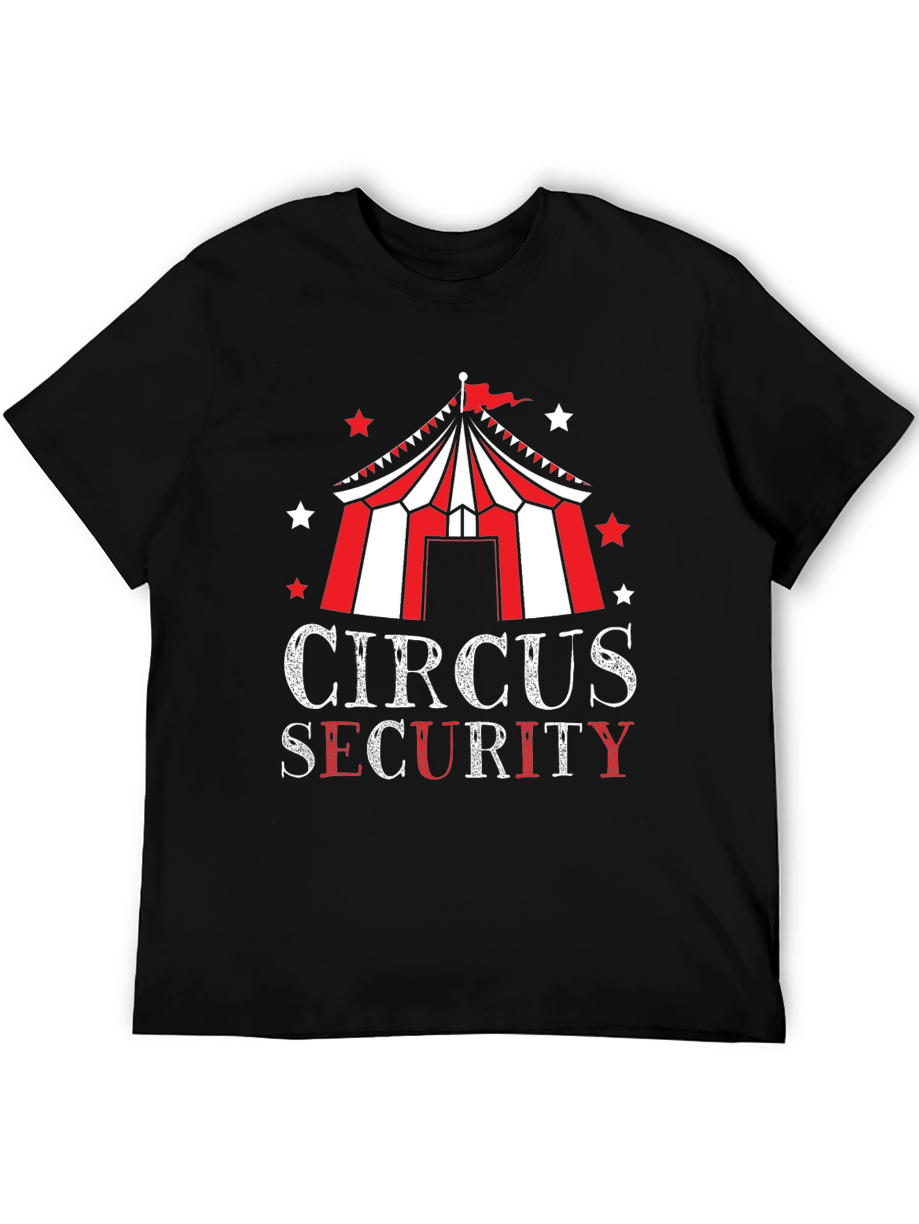 Circus Security Graphic Tee - Black Cotton T-Shirt