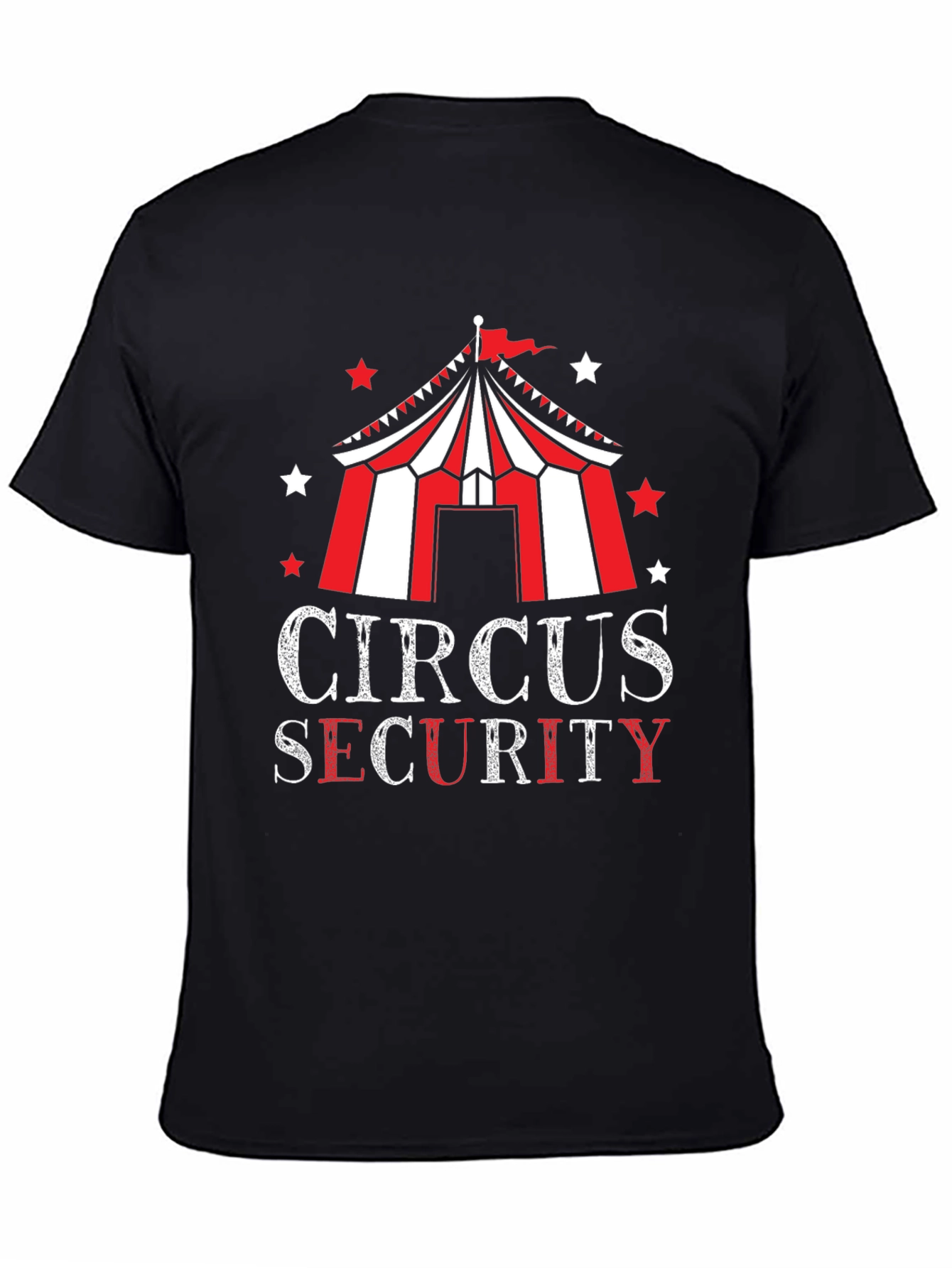 Circus Security Graphic Tee - Black Cotton T-Shirt